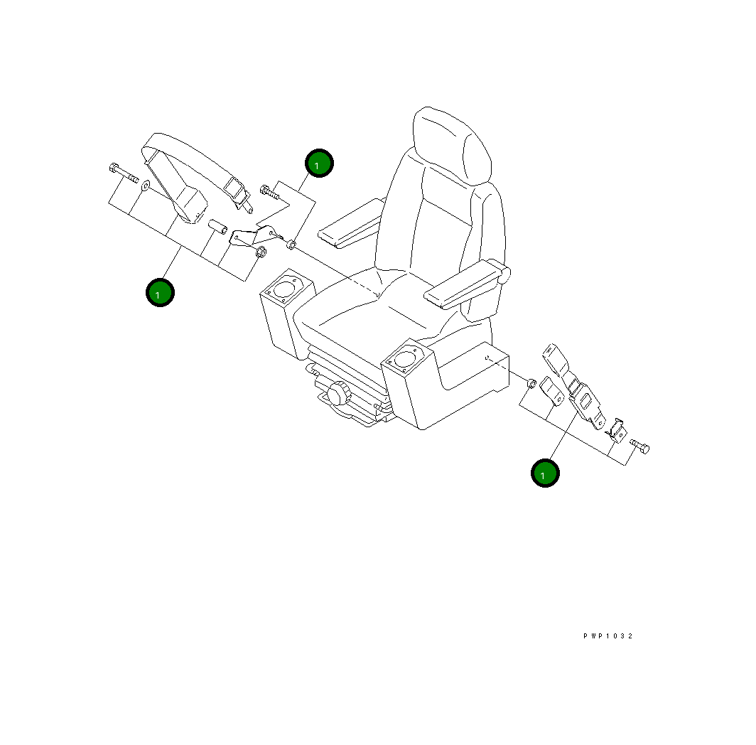 Поясной ремень в сборе 21P-57-K1520 Komatsu