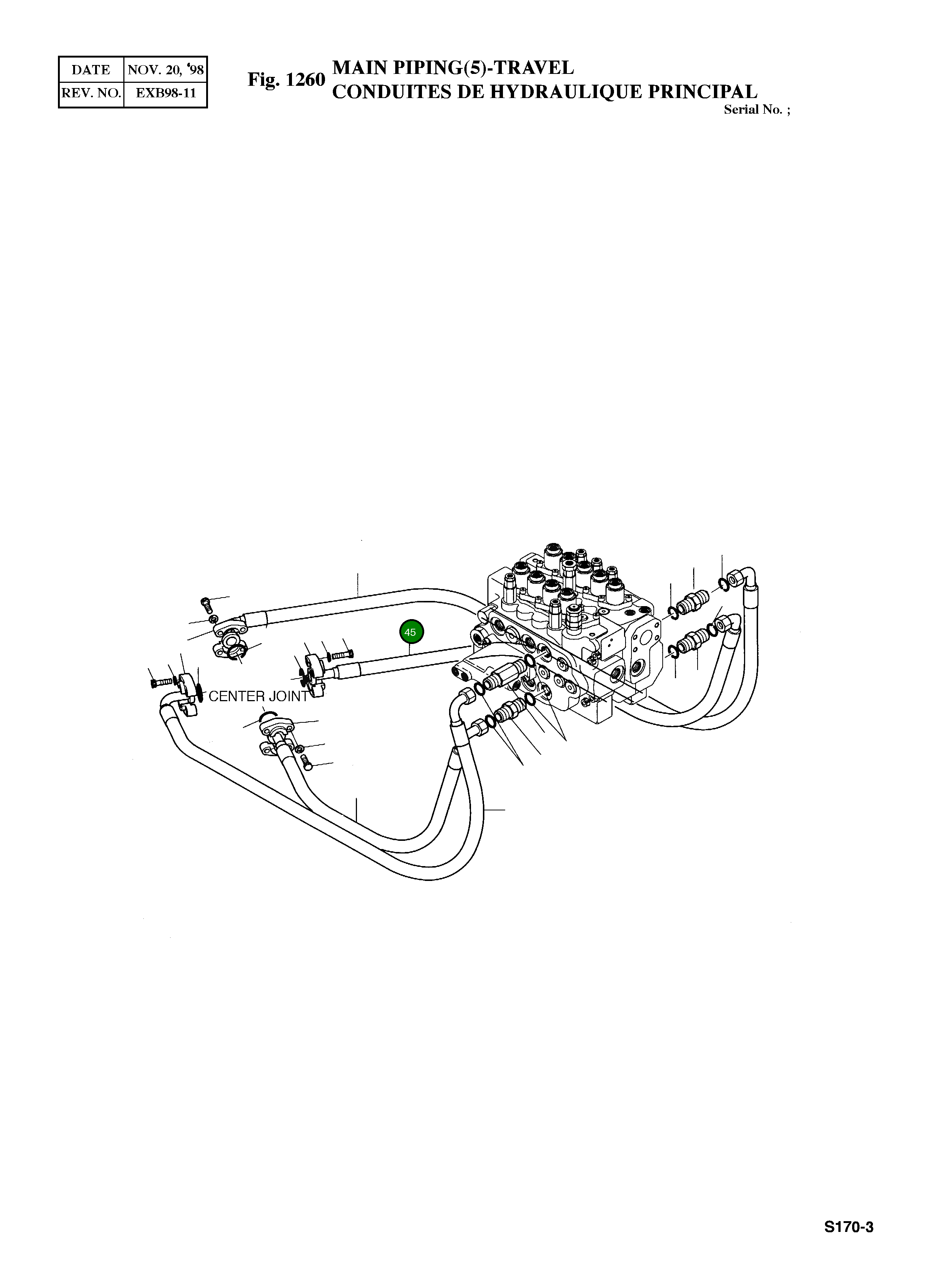 Шланг PF3/4-1300L 2184-1201D12 Komatsu