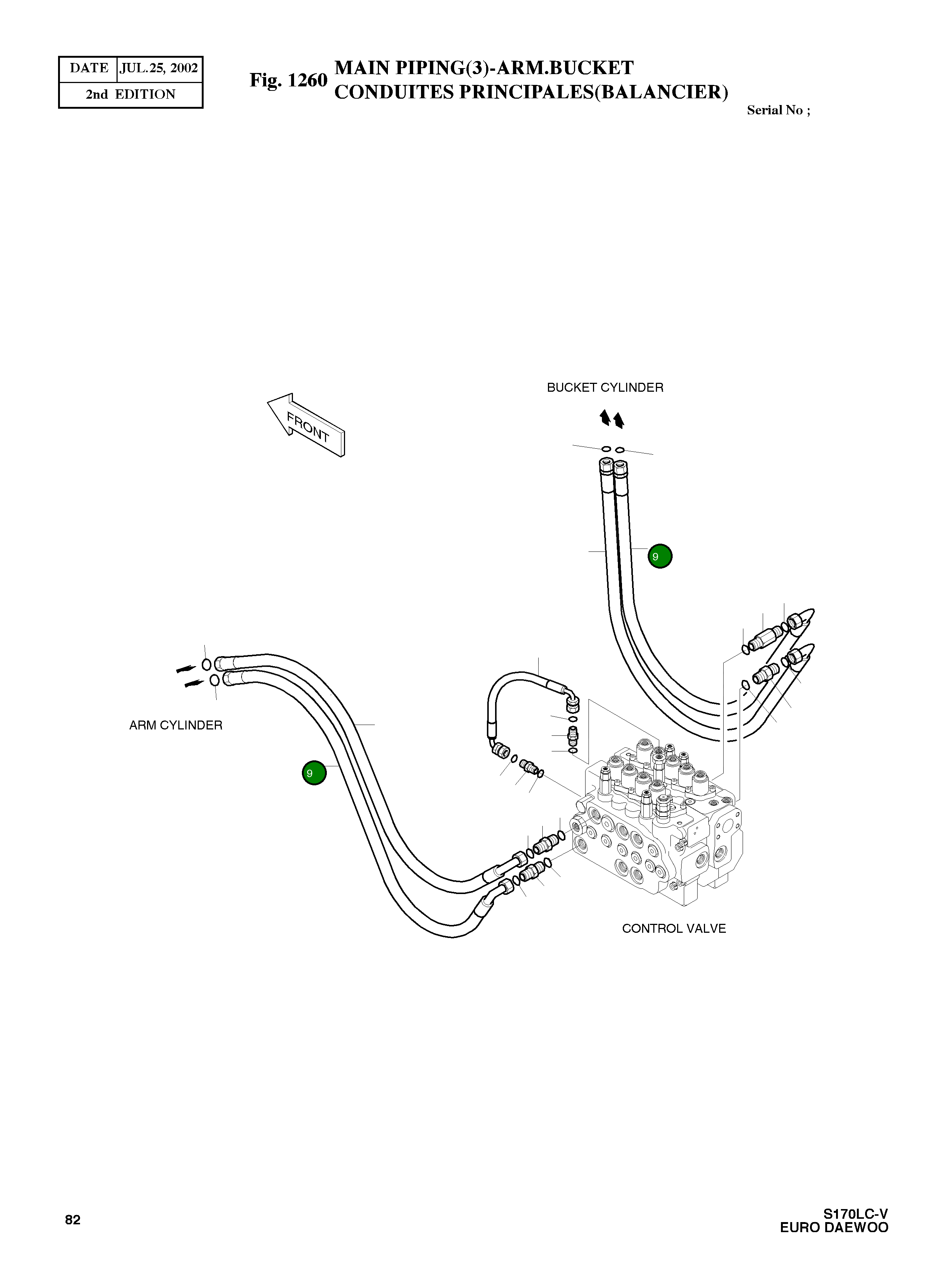 Шланг PF3/4-1300L 2184-1197D13 Komatsu