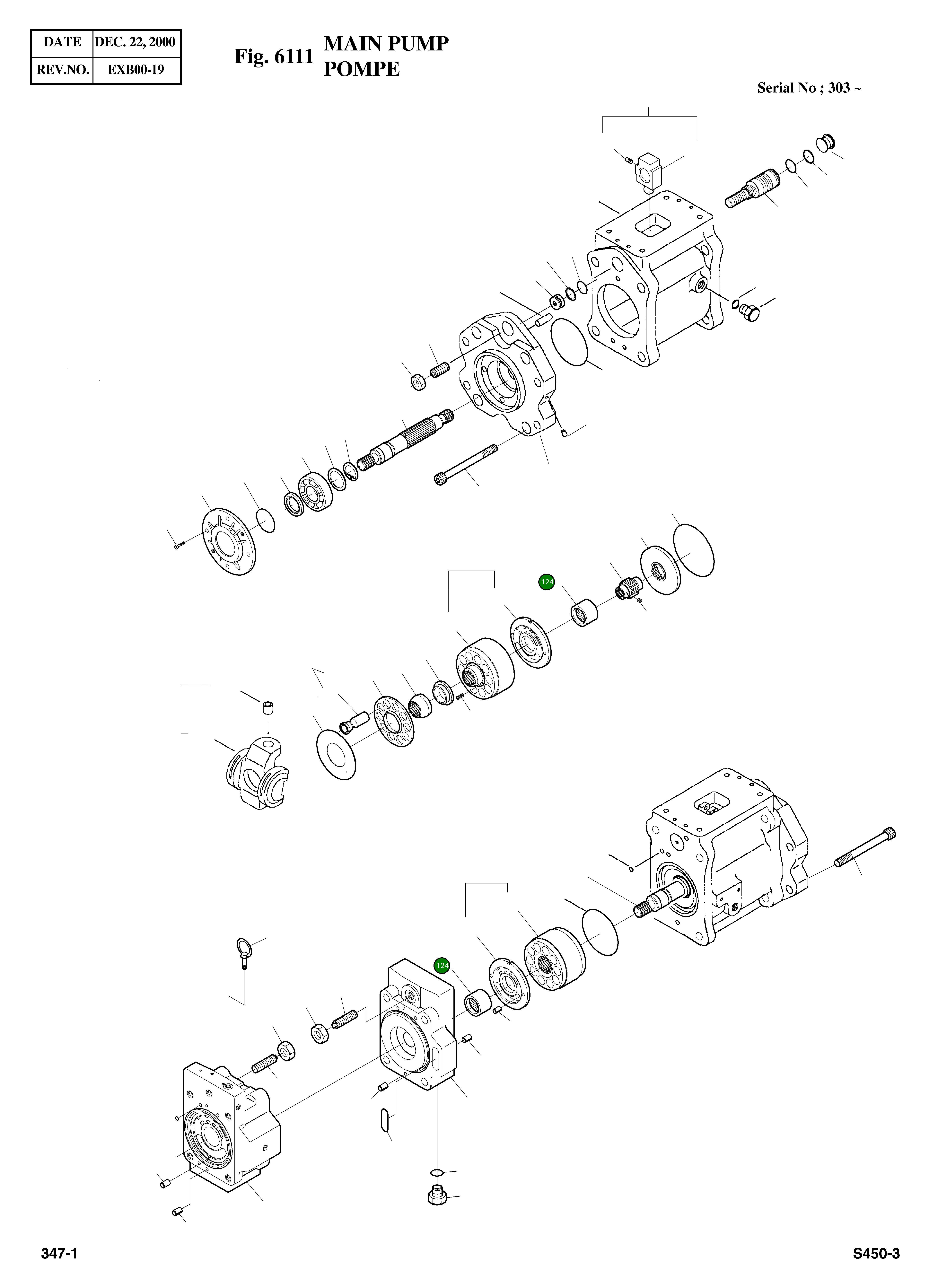 Игольчатый подшипник 232116 Komatsu