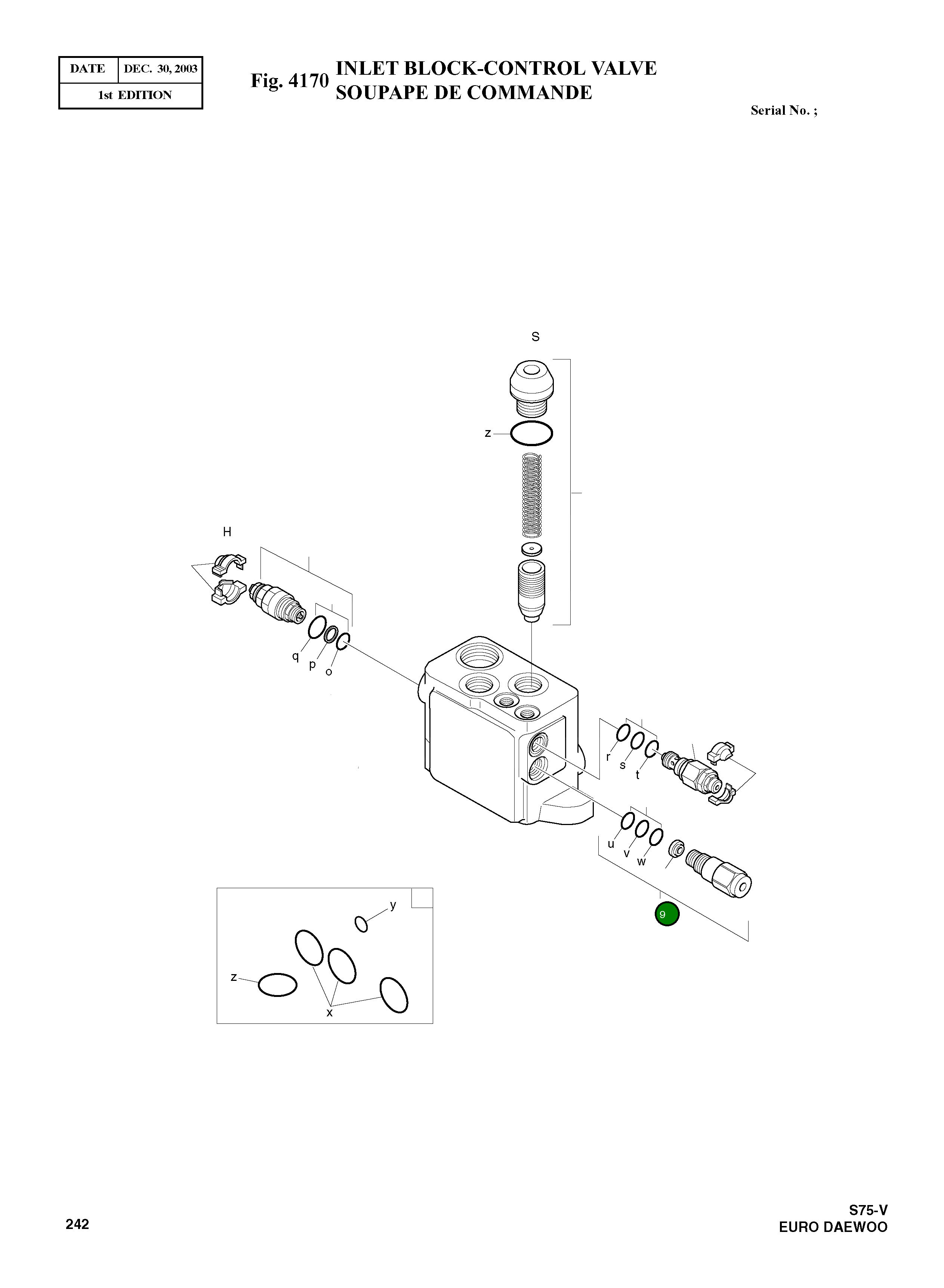 Фильтр регулятора расхода 07261613 Komatsu