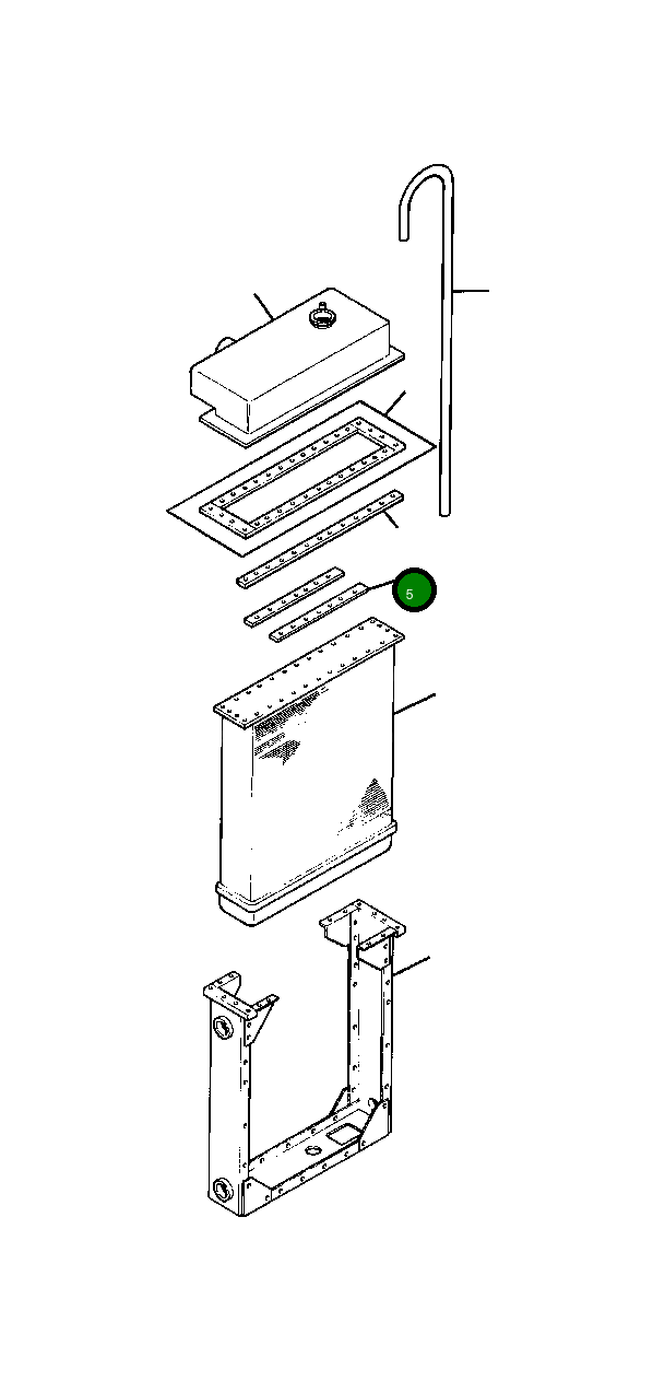 Штанга коллектора верхней части бака 630 490 C1 Komatsu