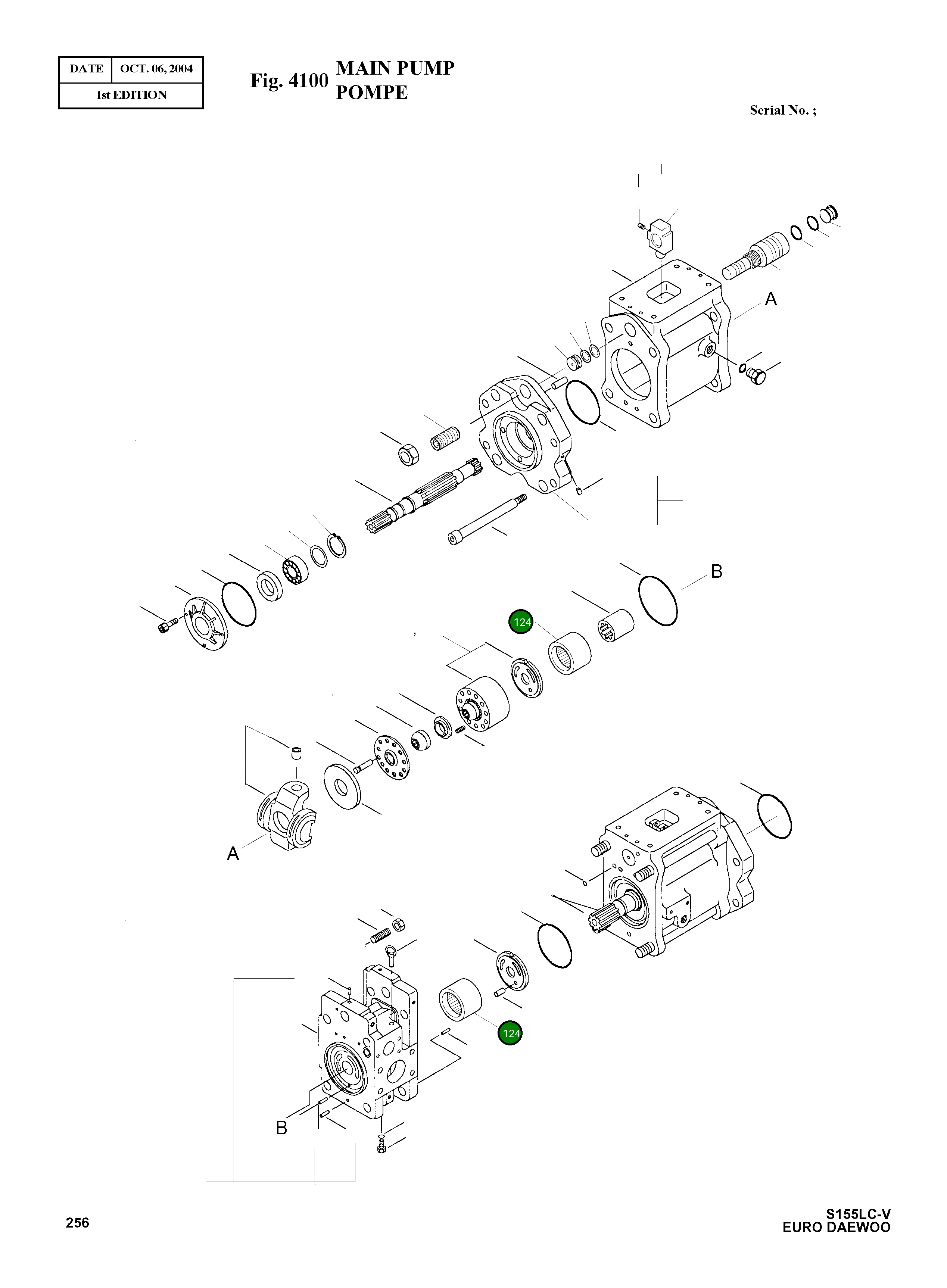 Игольчатый подшипник 212032 Komatsu