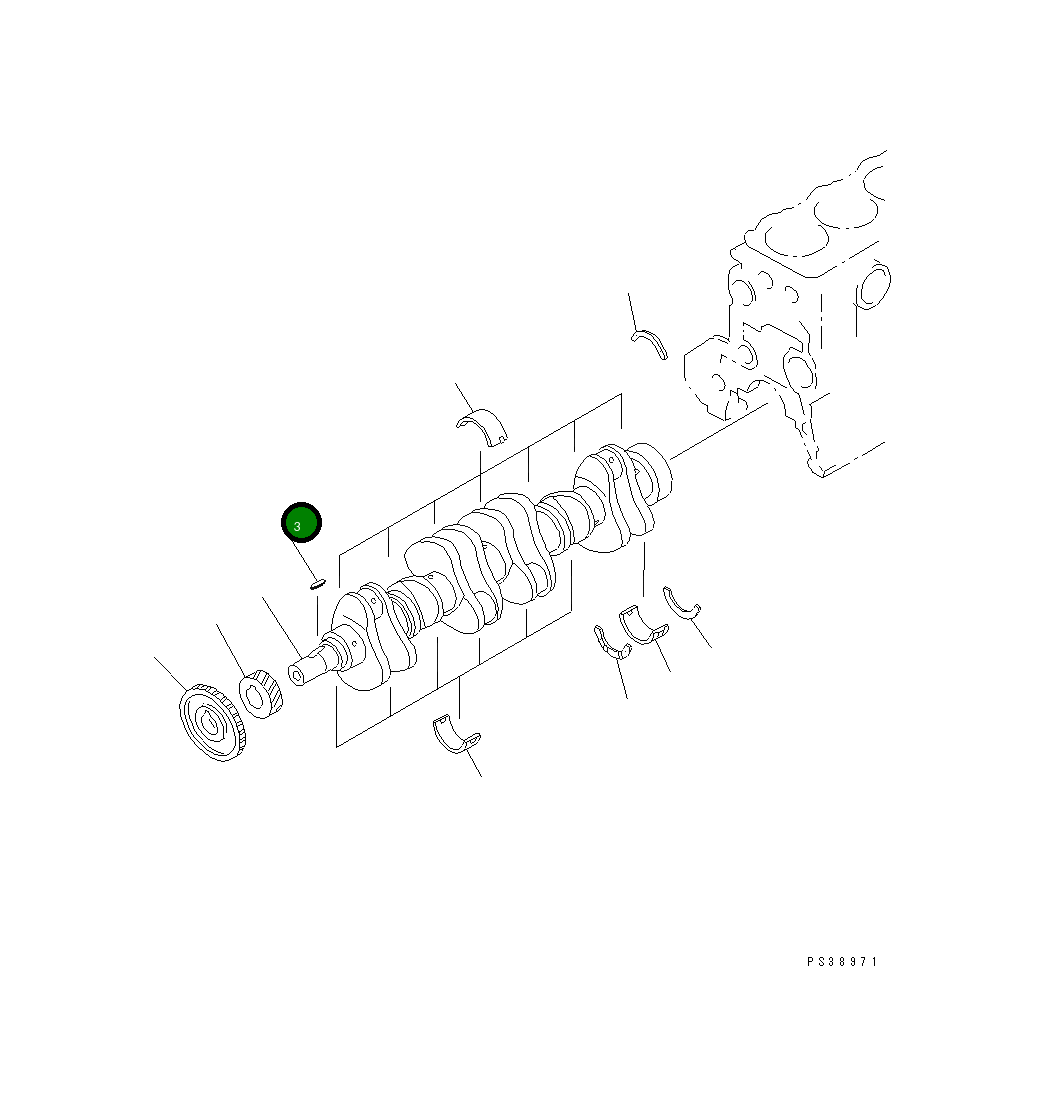 Шпонка 6221-31-1140 Komatsu