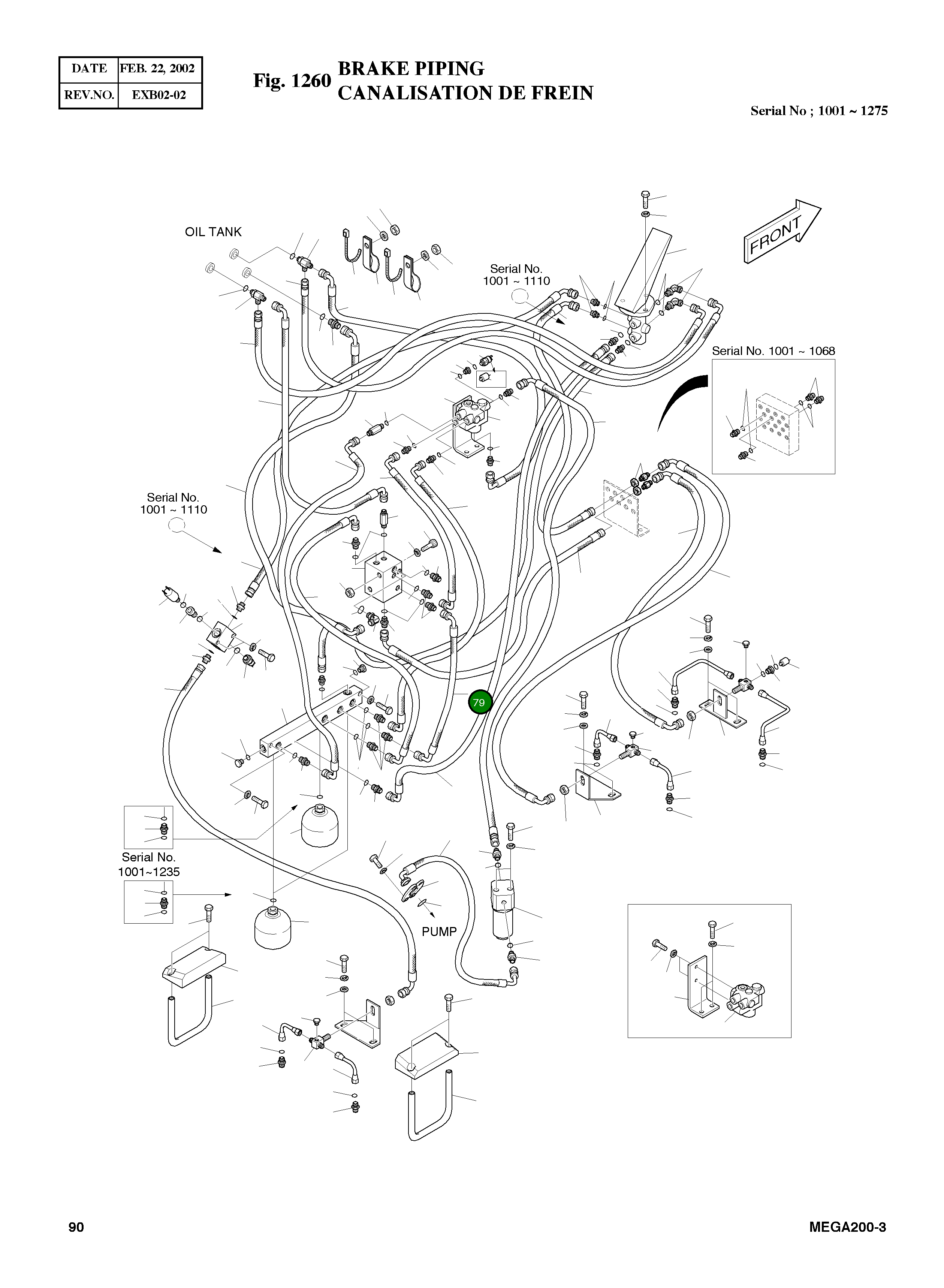 Шланг PF3/8-400L 2184-1076D88 Komatsu