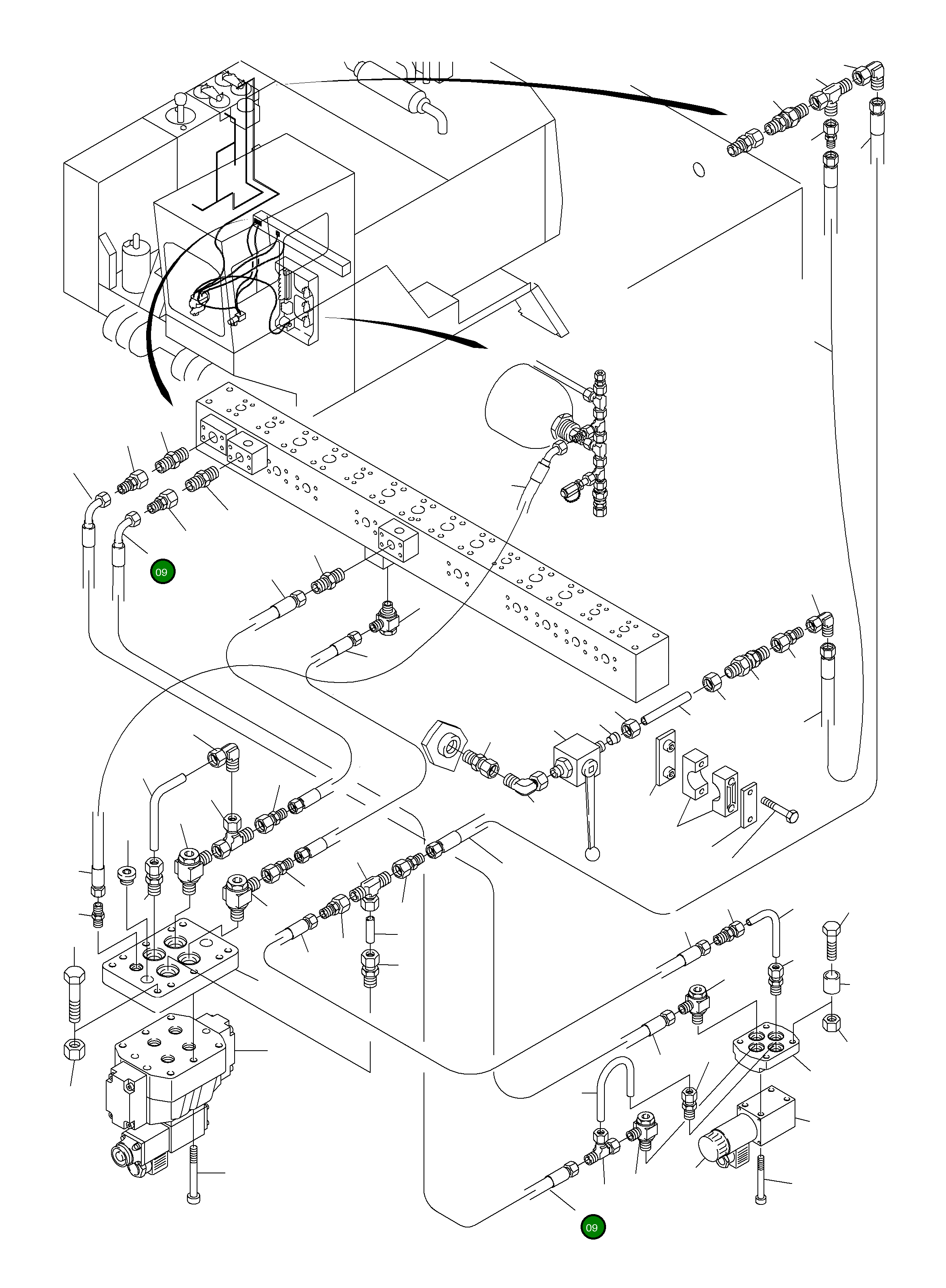 Шланг в сборе DN 16x2630 515 493 98 Komatsu