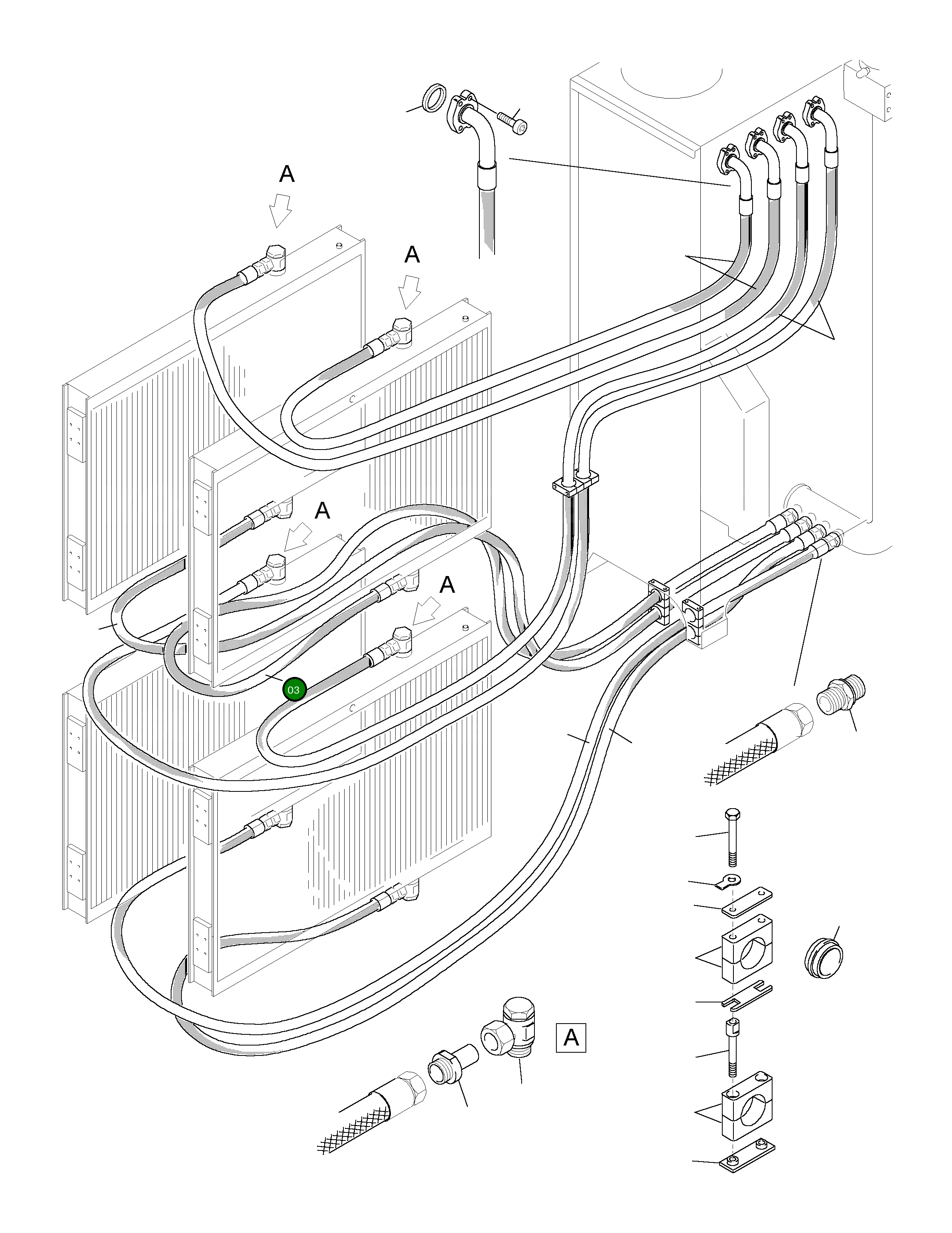 Шланг в сборе DN 40 x 5900 516 360 98 Komatsu