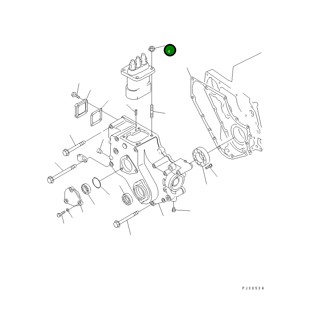 Гайка YM194990-22140 Komatsu