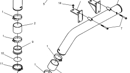 Кронштейн 6216-11-641E Komatsu