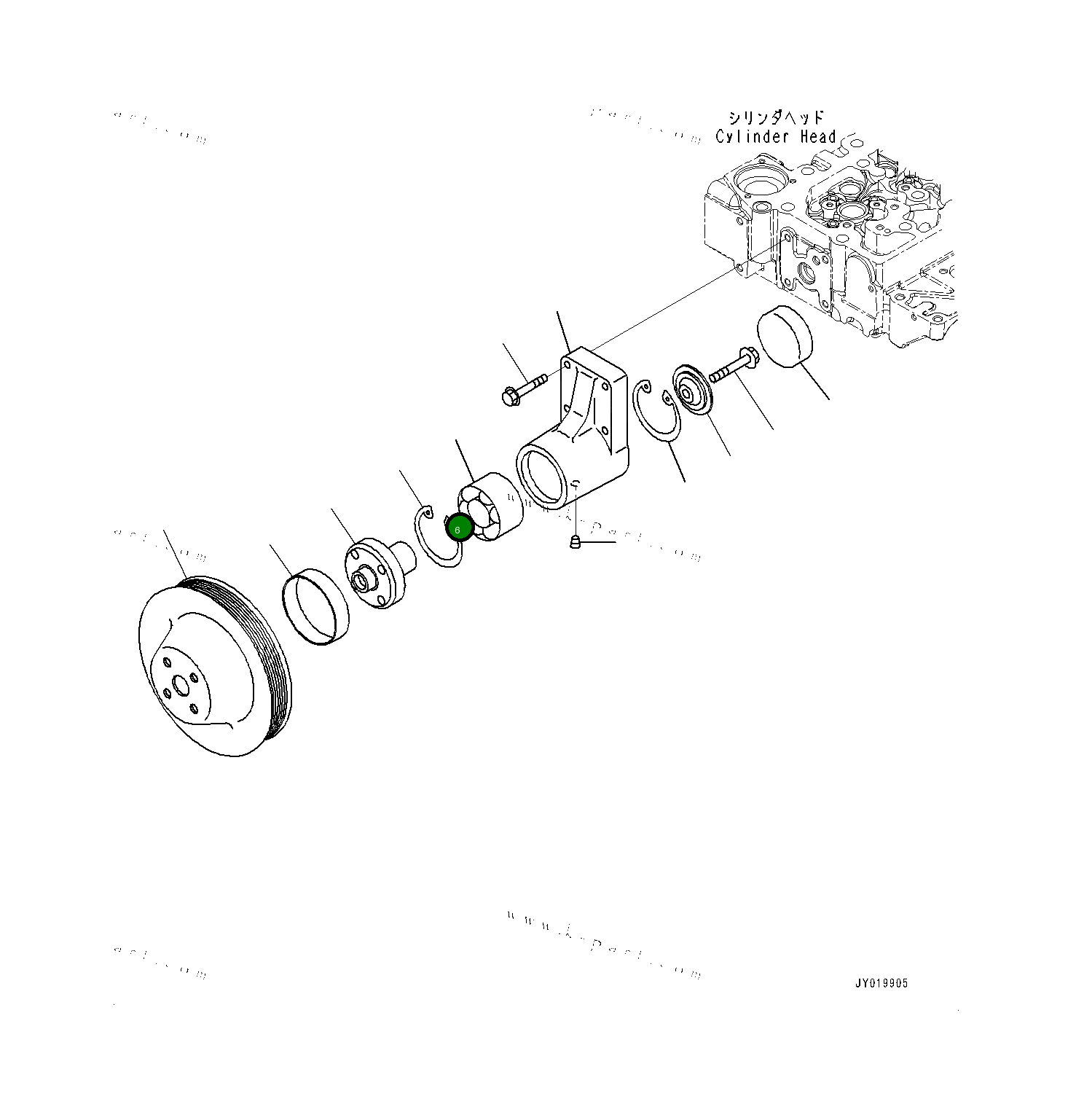 Шариковый подшипник 6732613420 Komatsu