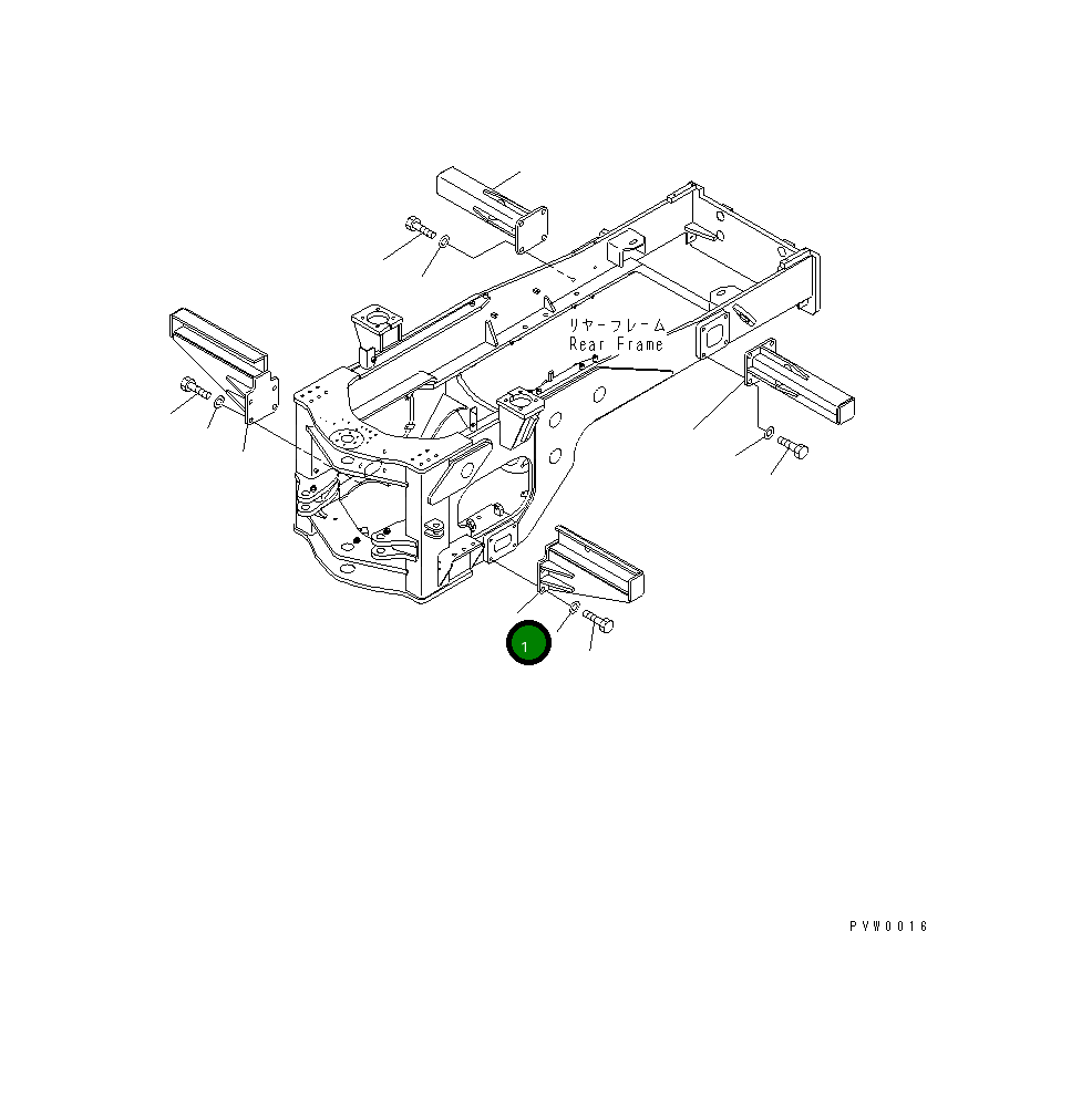 Левая штанга 421-S13-2211 Komatsu