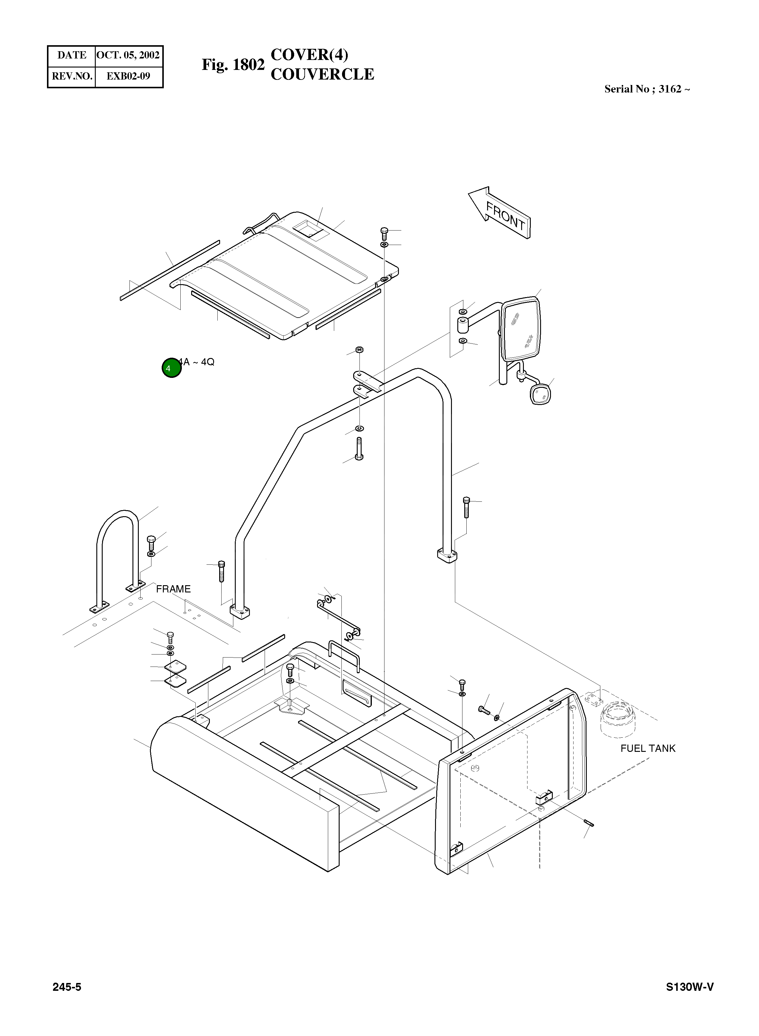 Крышка аккумулятора в сборе 621-01929A Komatsu