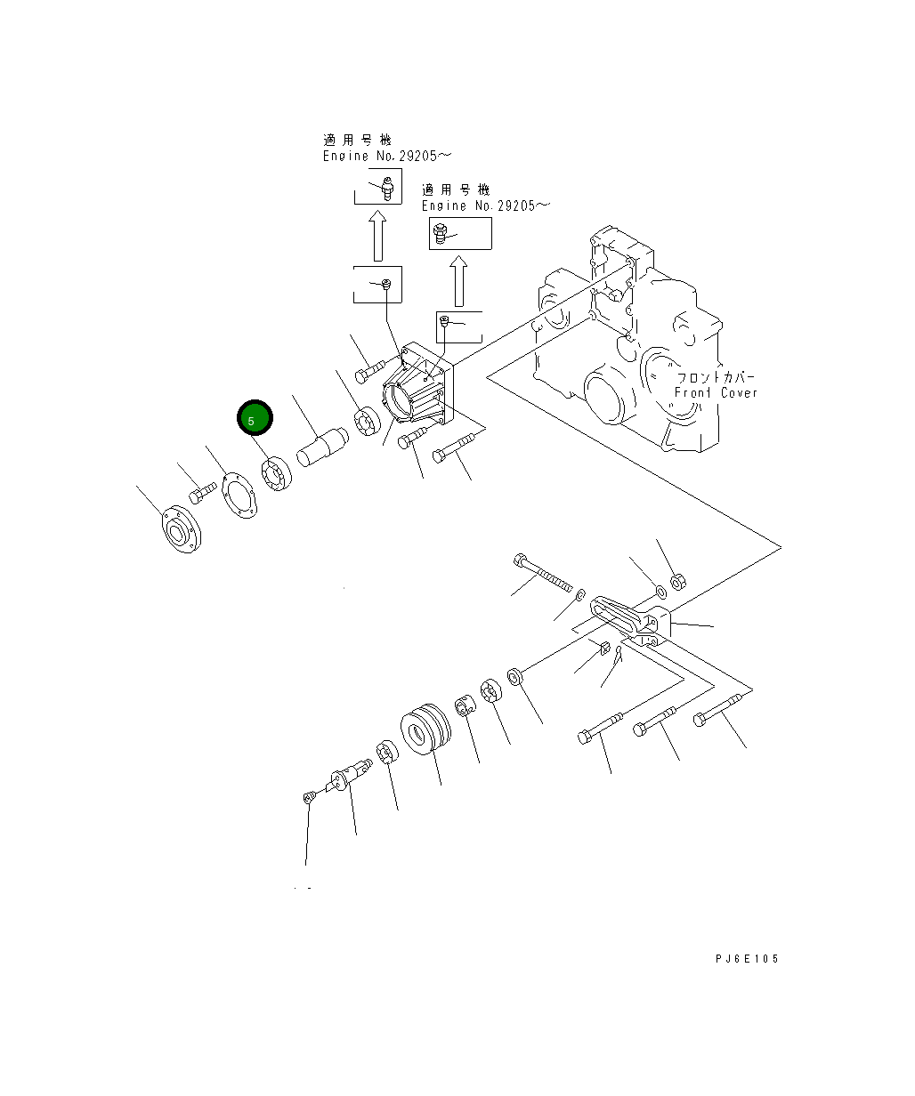 Шариковый подшипник 06037-06309 Komatsu
