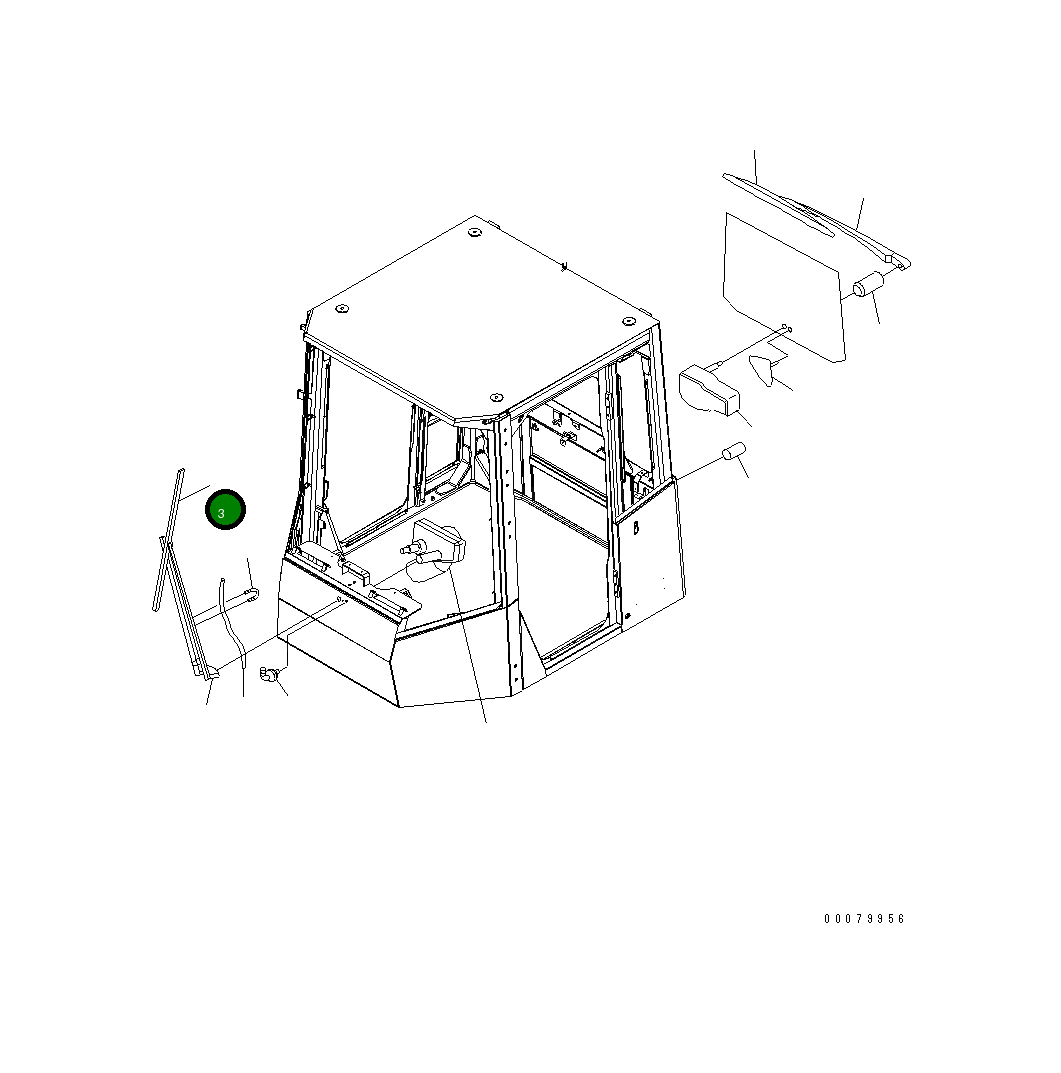 Щётка переднего стеклоочистителя 222546 Komatsu