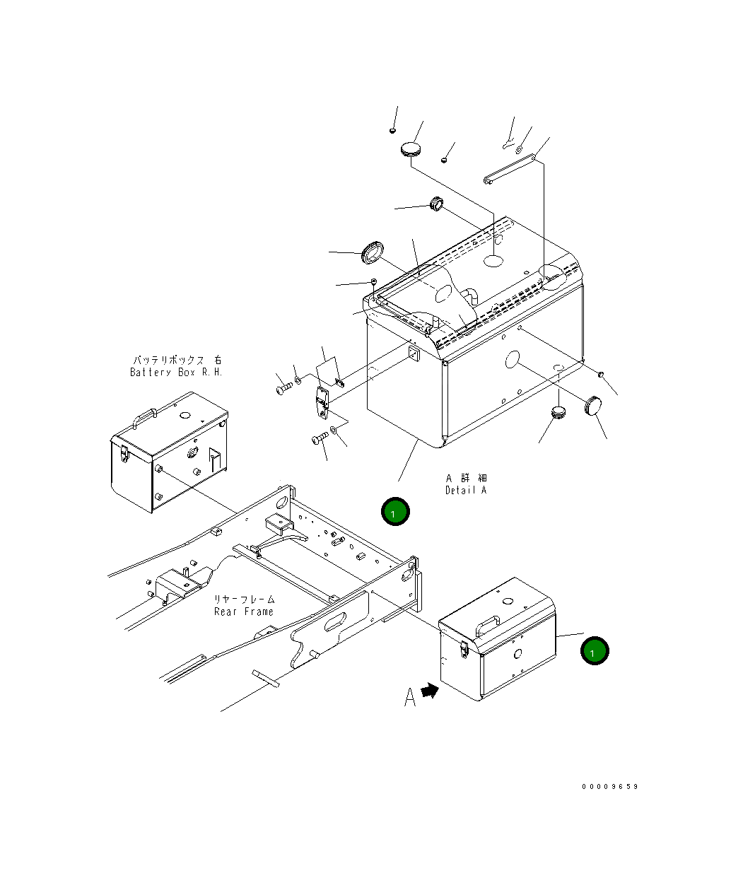 Левый ящик аккумулятора 423-Z94-3270 Komatsu