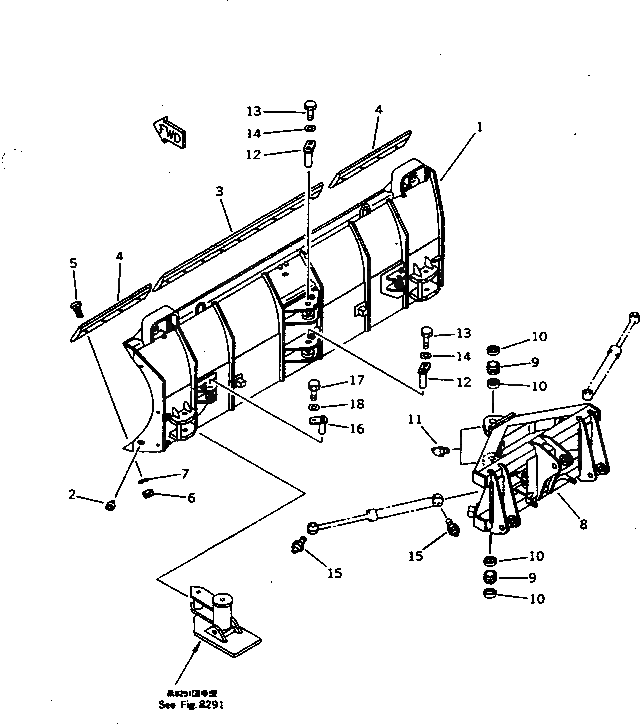 Отвал 418-904-1111 Komatsu