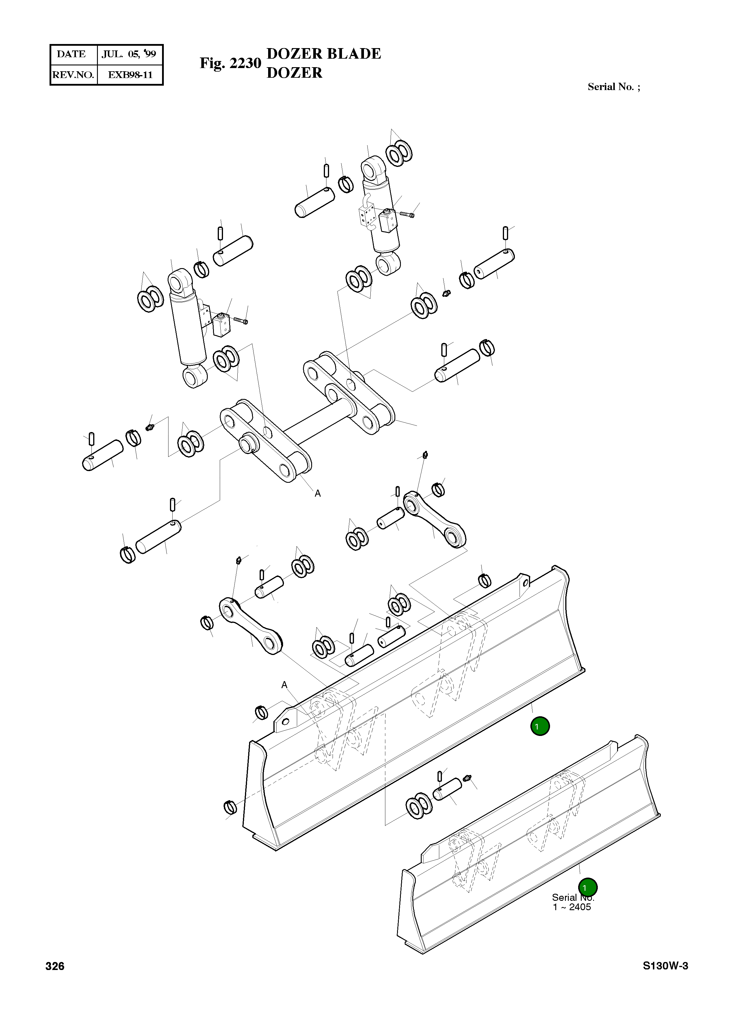 Отвал 2608-1029H Komatsu