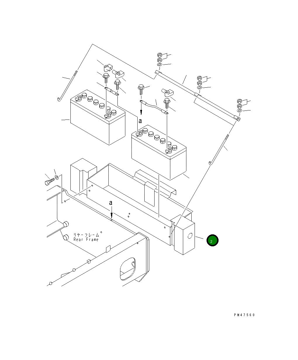 Ящик аккумулятора в сборе 418-06-24110 Komatsu