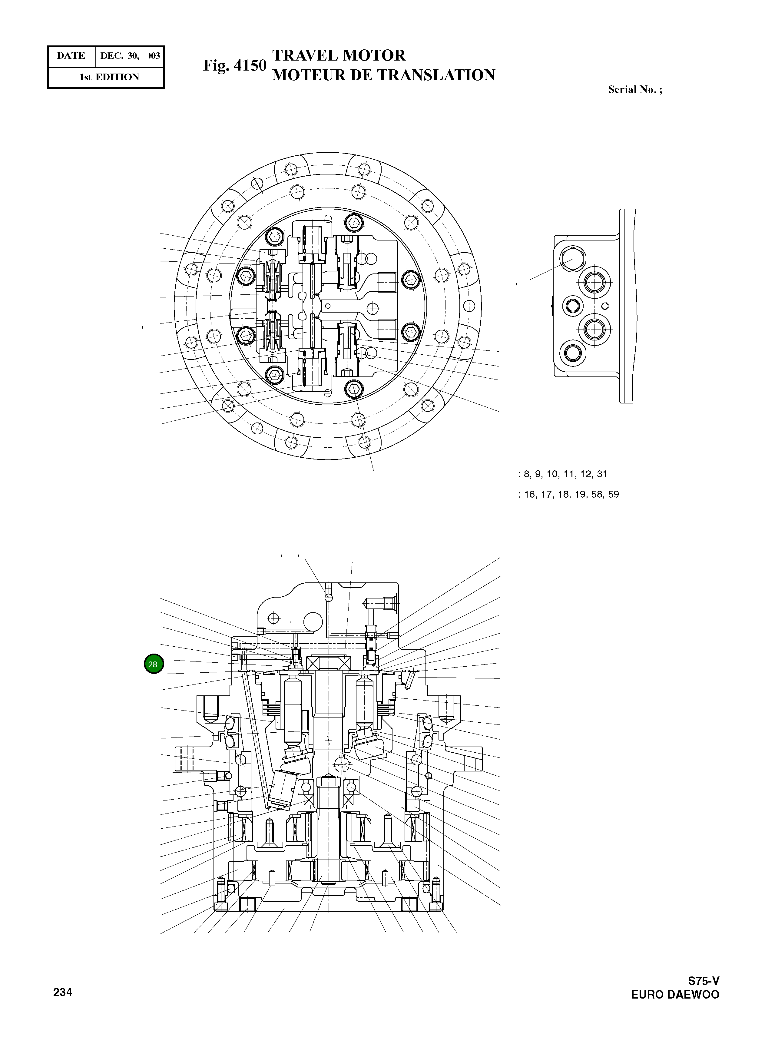 Сиденье JA0J3019 Komatsu