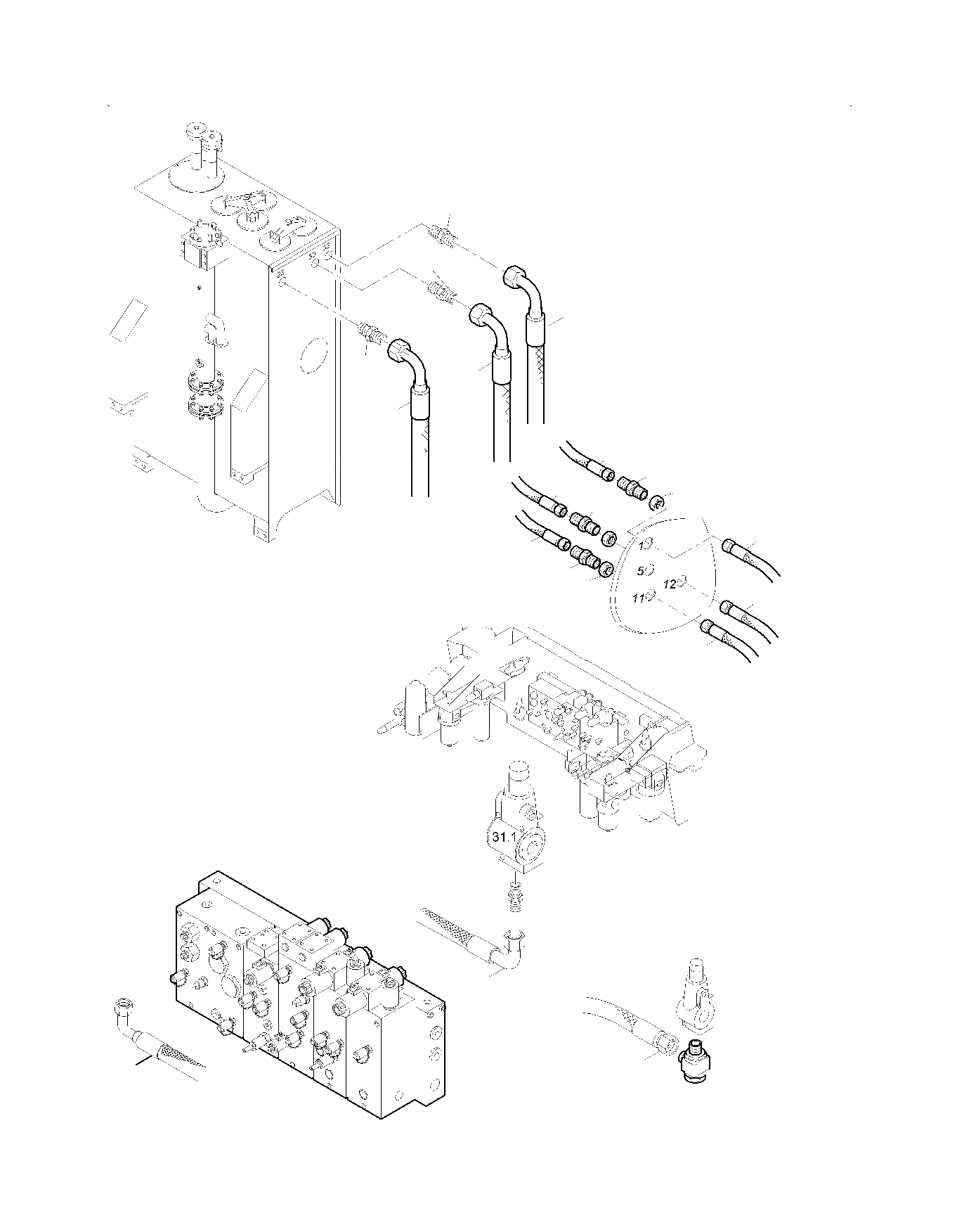 Шланг в сборе DN 25x3420 518 757 98 Komatsu