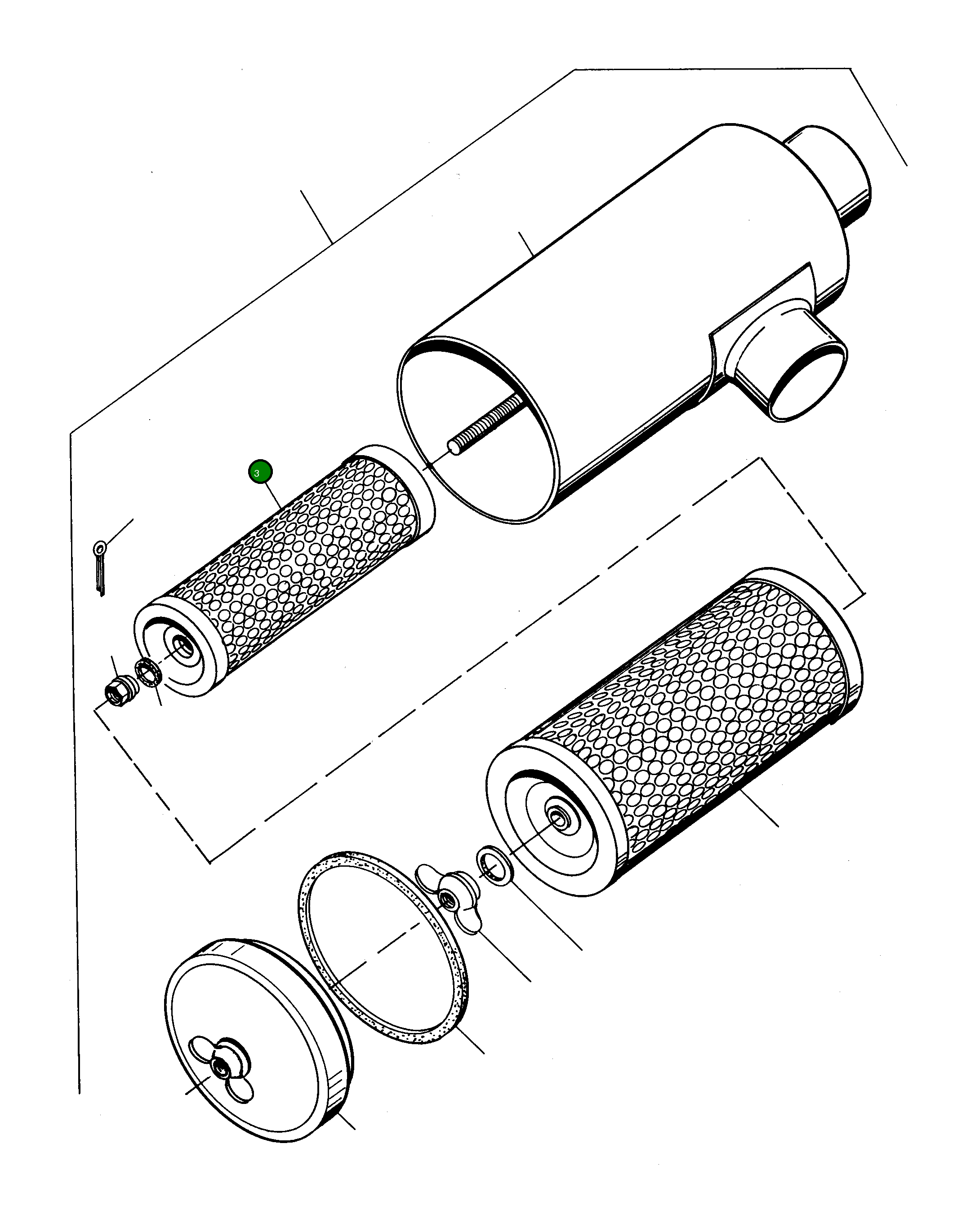 Фильтрующий элемент 3074307M1 Komatsu