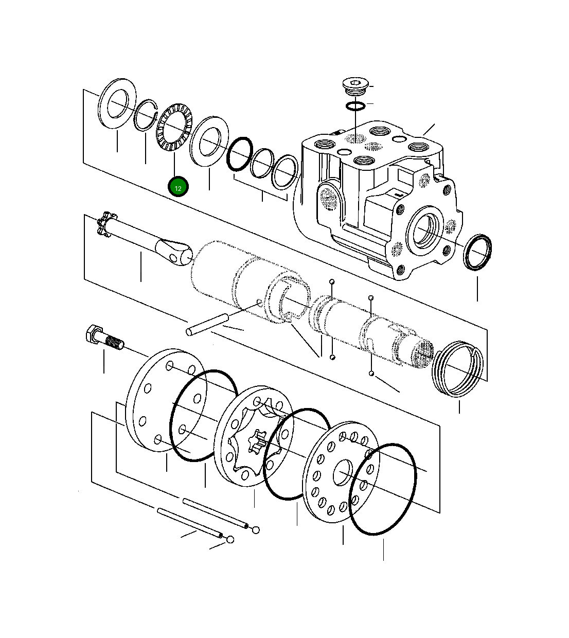 Игольчатый упорный подшипник 1439 737 H1 Komatsu