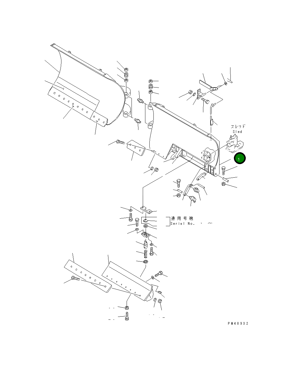 Отвал, левый 419-S70-1110 Komatsu
