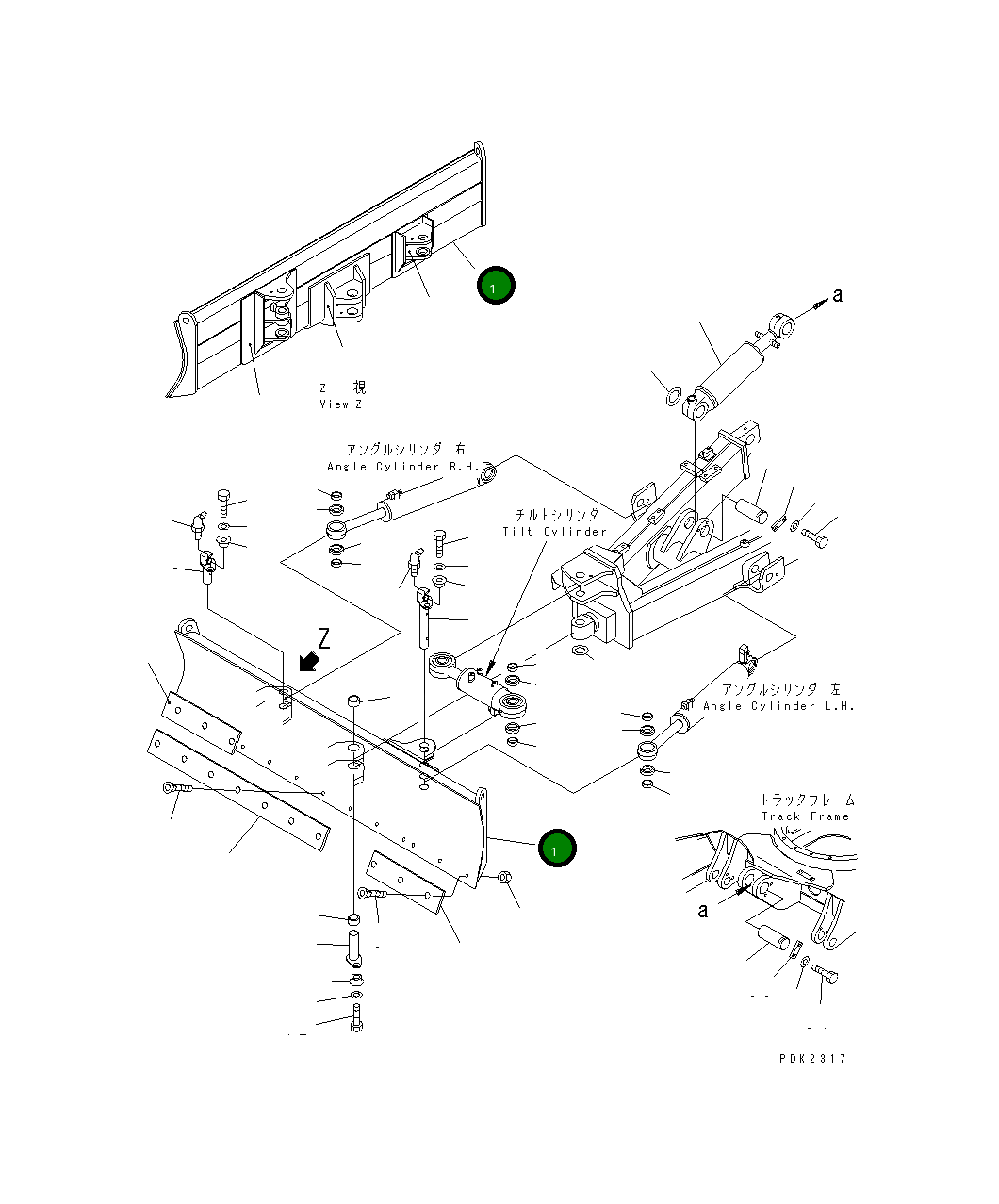 Отвал в сборе 20S-910-0030 Komatsu