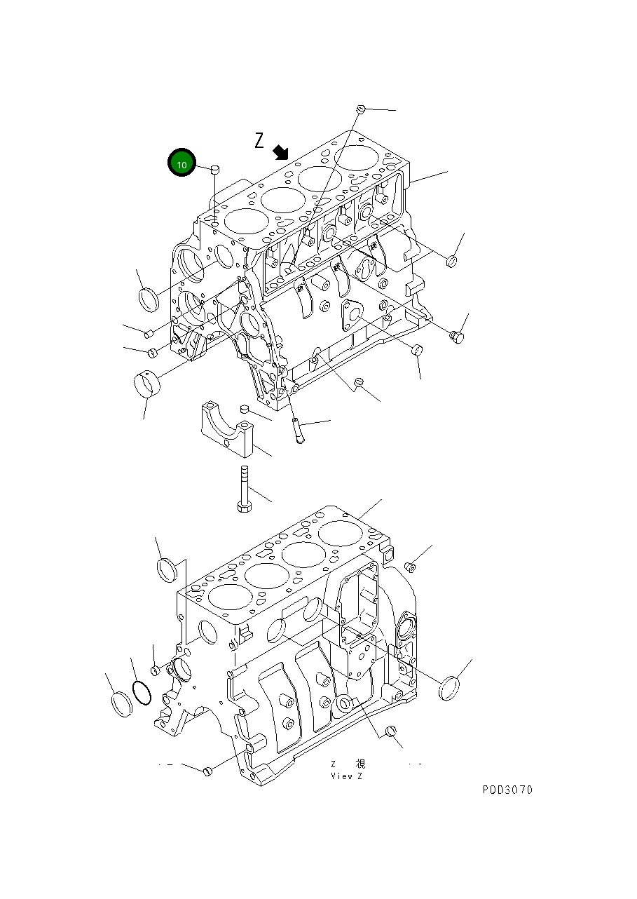 Сервисный комплект блока 6732-21-8111 Komatsu