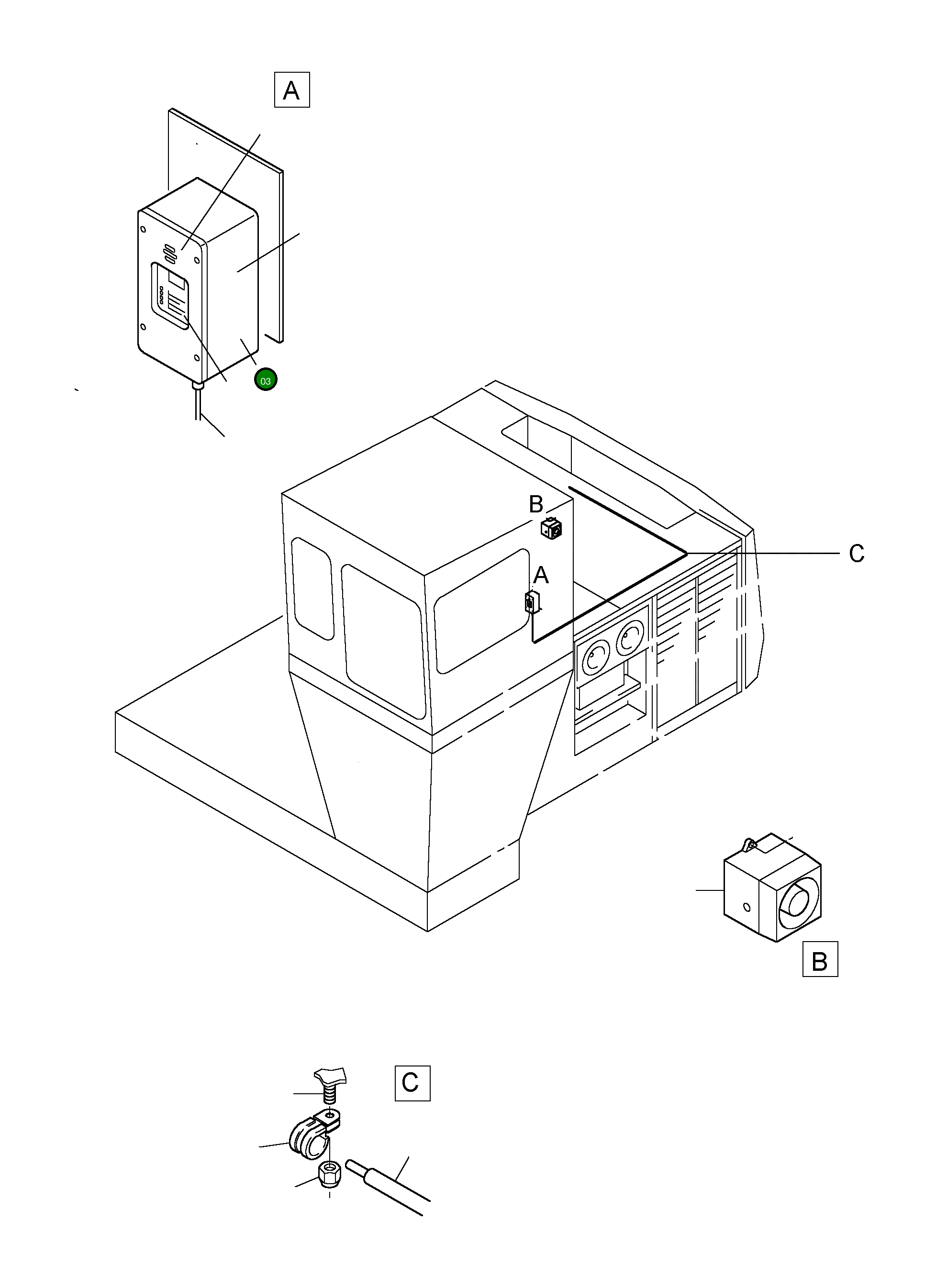 Элемент аккумулятора 770 183 73 Komatsu