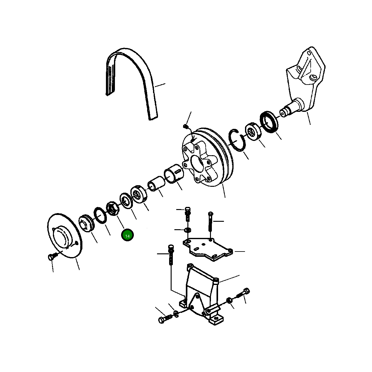 Стопорная гайка 1238 297 H1 Komatsu