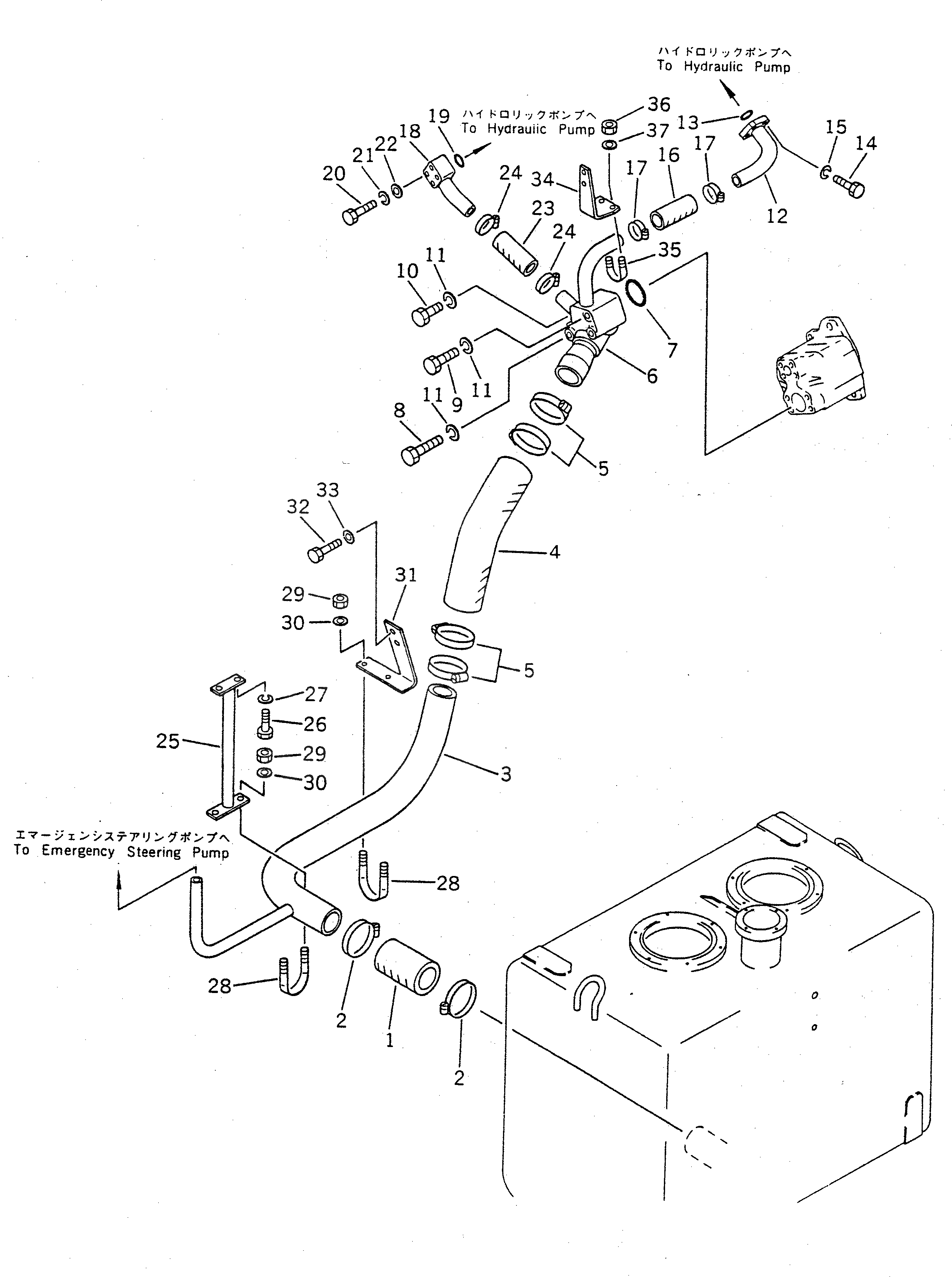 Трубка 22W-62-19642 Komatsu