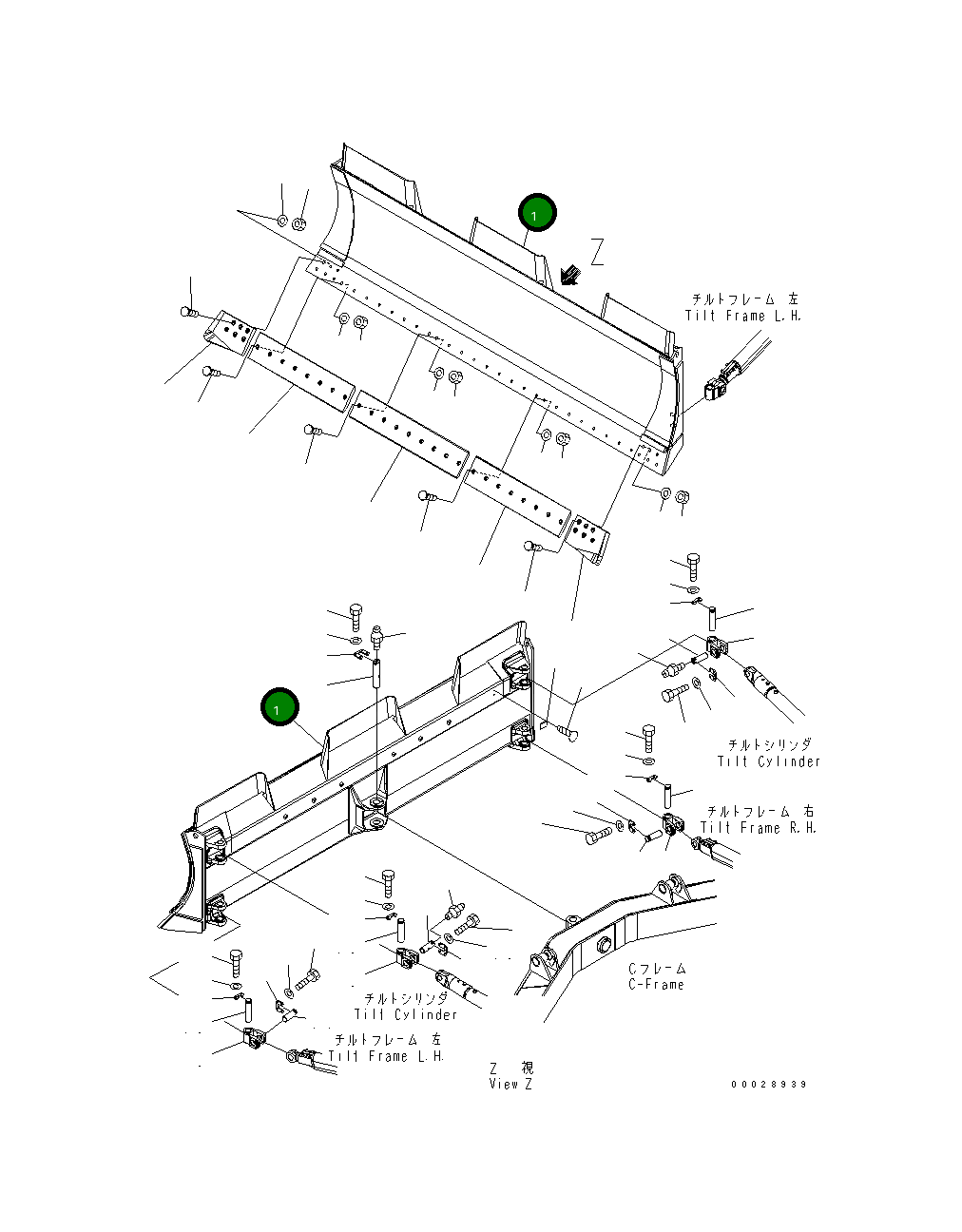 Отвал 154-70-72110 Komatsu
