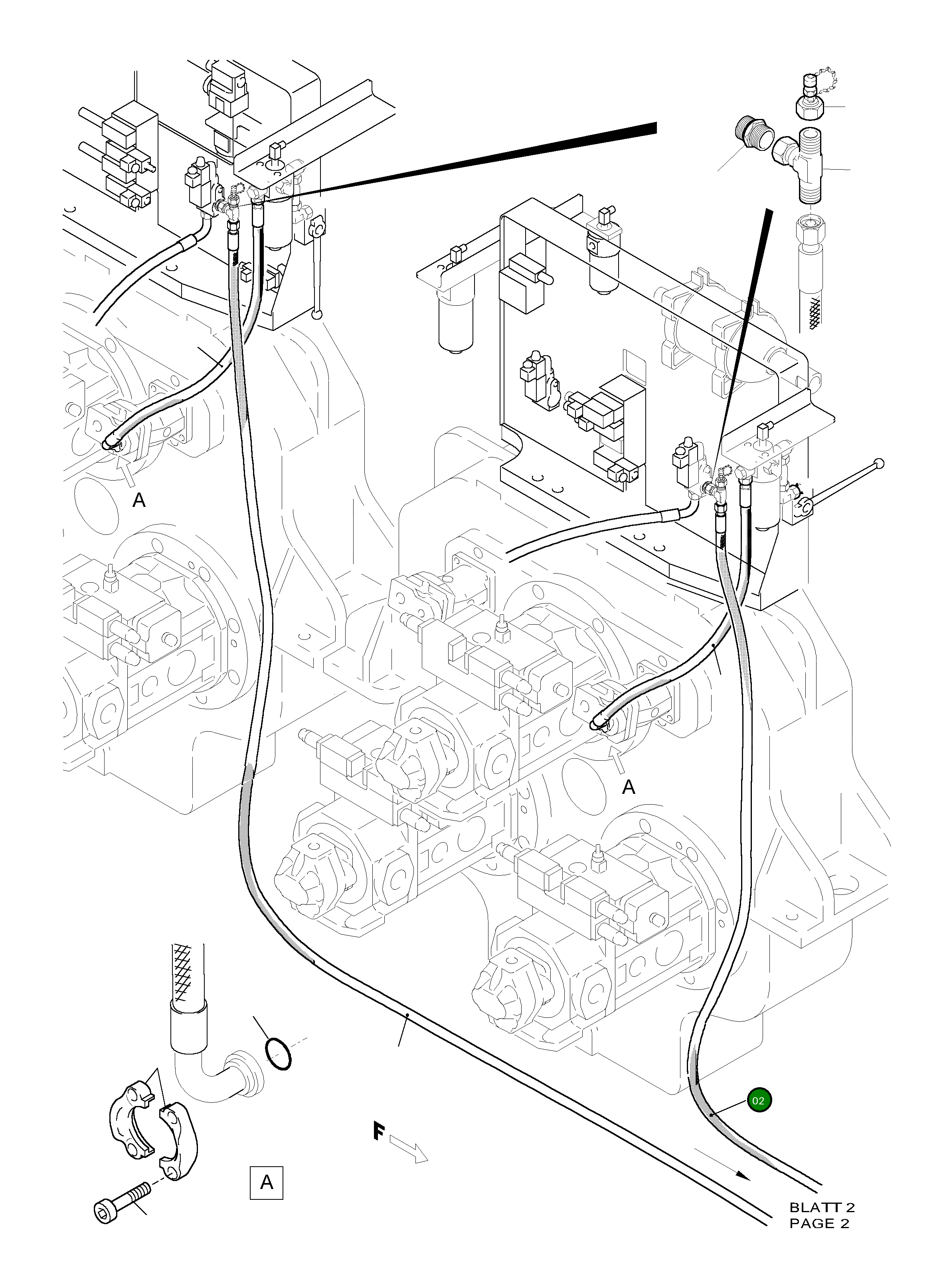 Шланг в сборе DN 25 x 9800 513 833 98 Komatsu