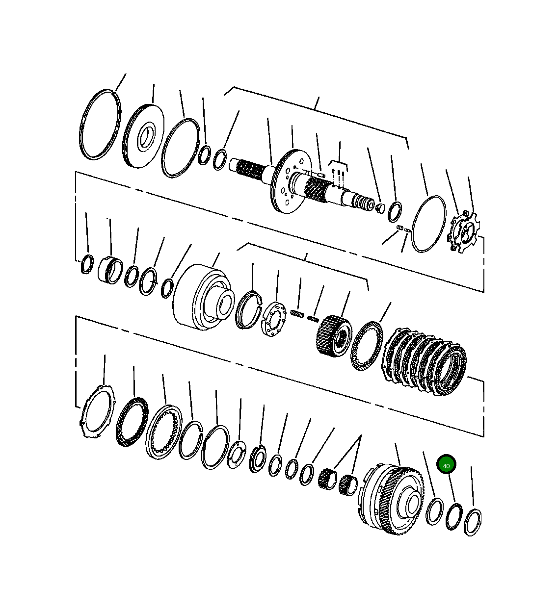 Игольчатый упорный подшипник 572 182 R91 Komatsu