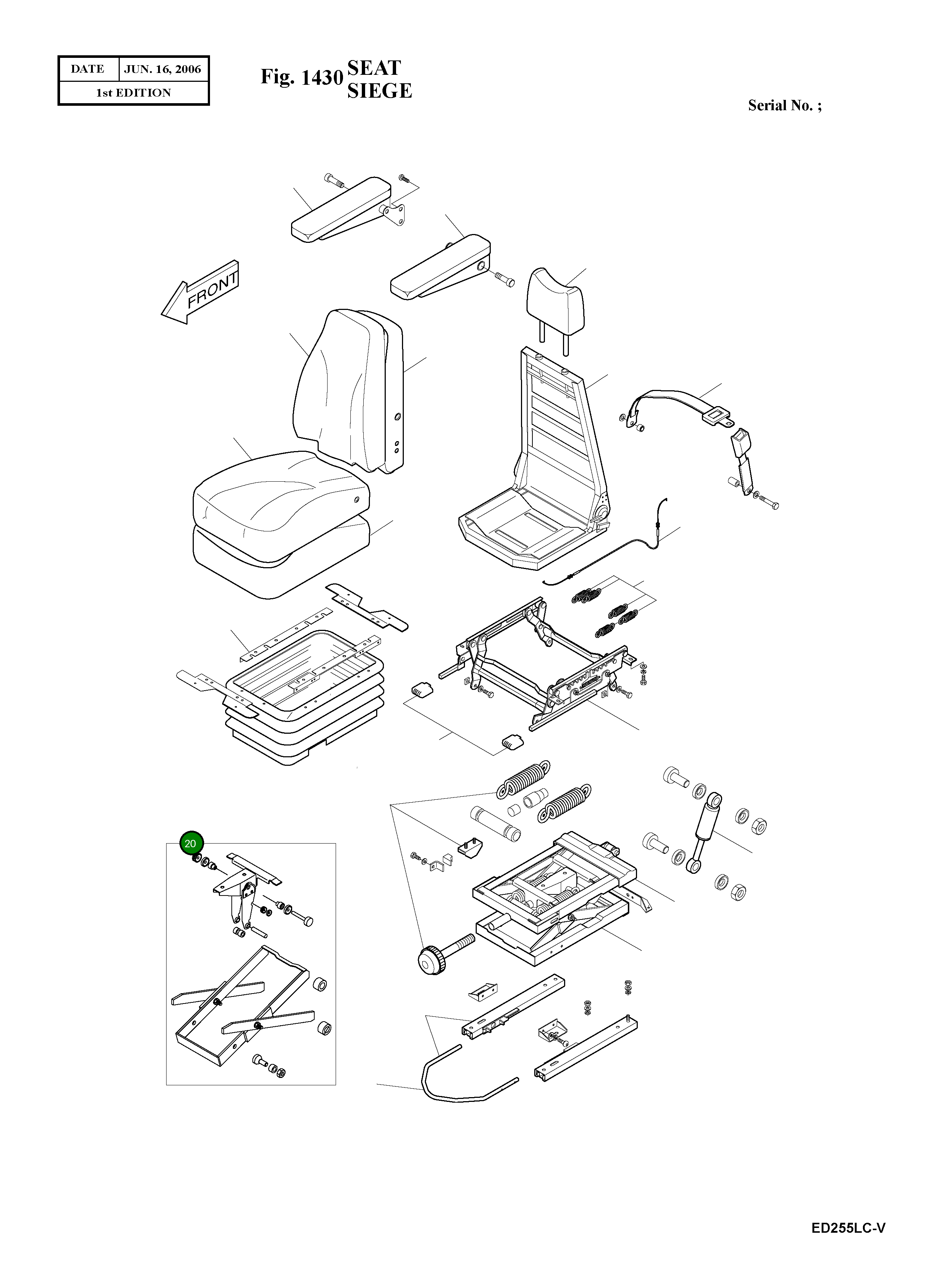 Комплект подшипников 156738 Komatsu