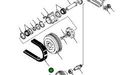 Клиновой многоручьевой ремень 1295 332 H1 Komatsu