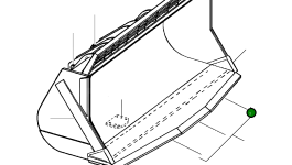 Левая режущая кромка отвала 1138 352 C1 Komatsu