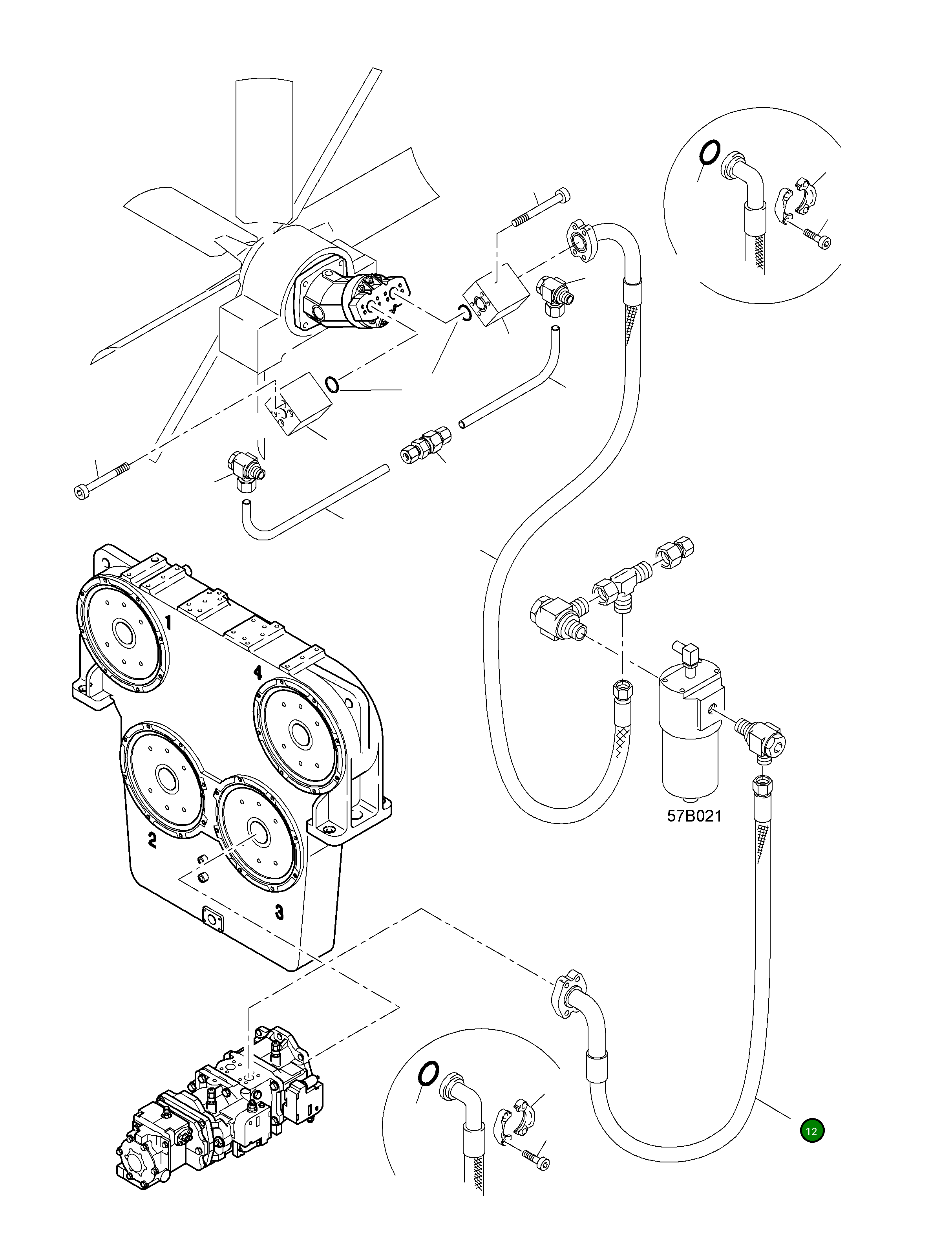 Шланг в сборе DN 32x2445 518 778 98 Komatsu