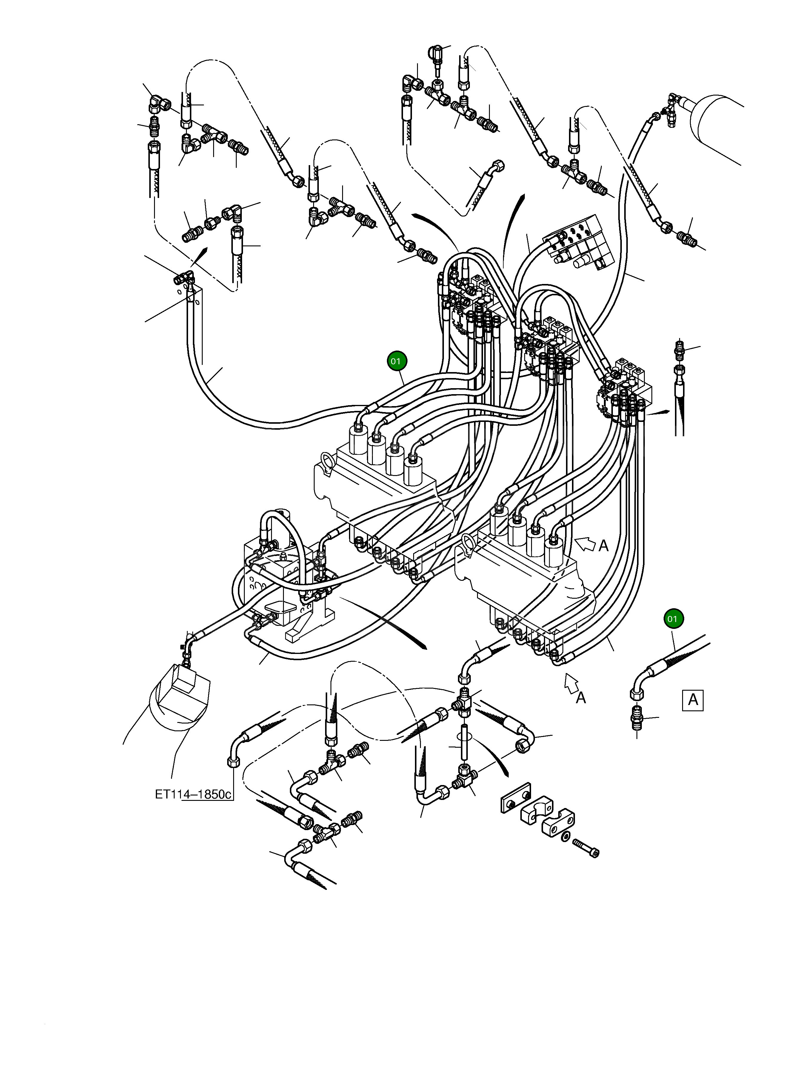 Шланг в сборе DN 10x960 640 428 40 Komatsu