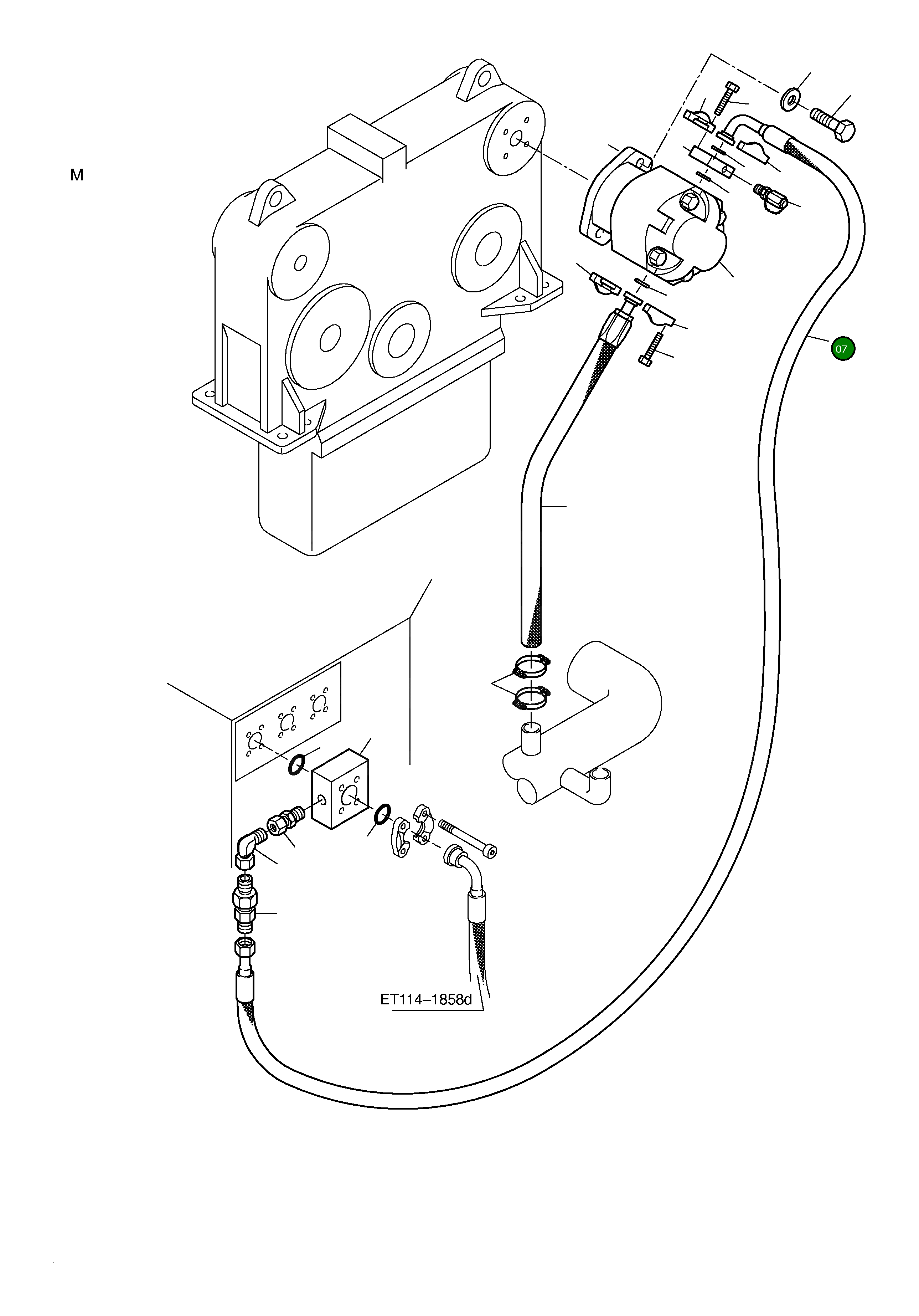 Шланг в сборе DN 25 x 7200 513 662 98 Komatsu