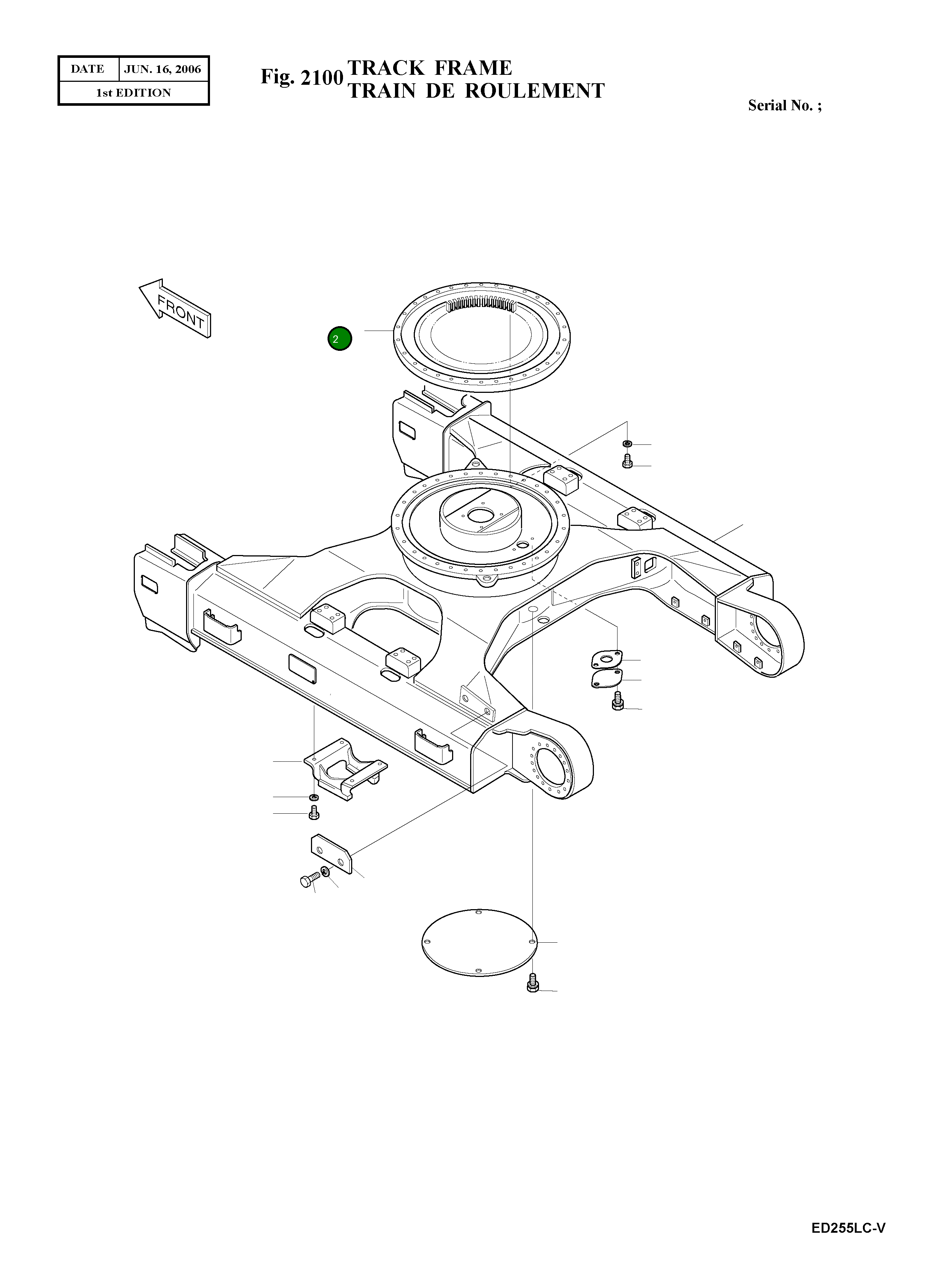 Подшипник поворота 109-00030B Komatsu