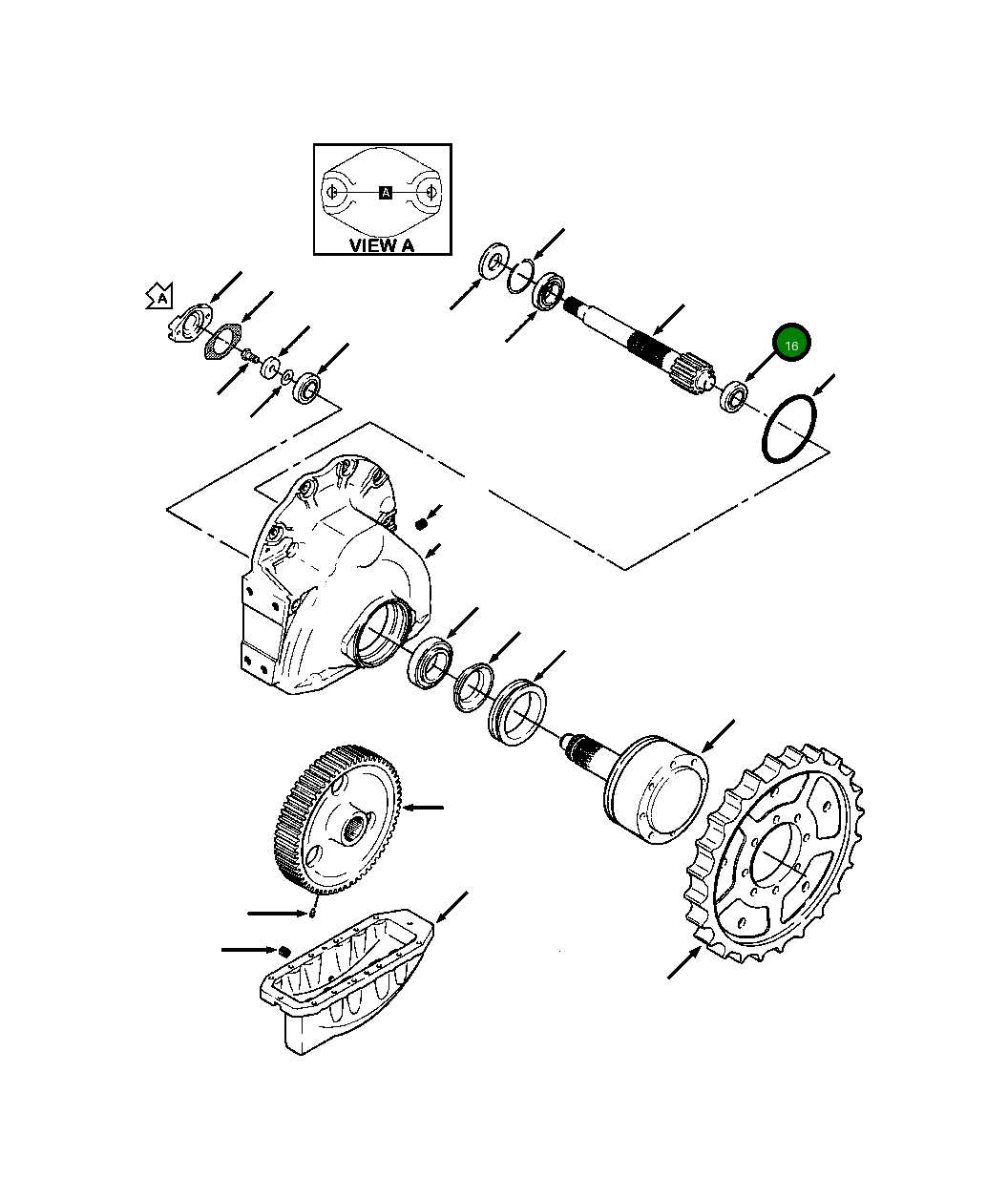 Конический роликовый подшипник (наружный) 662 056 R91 Komatsu