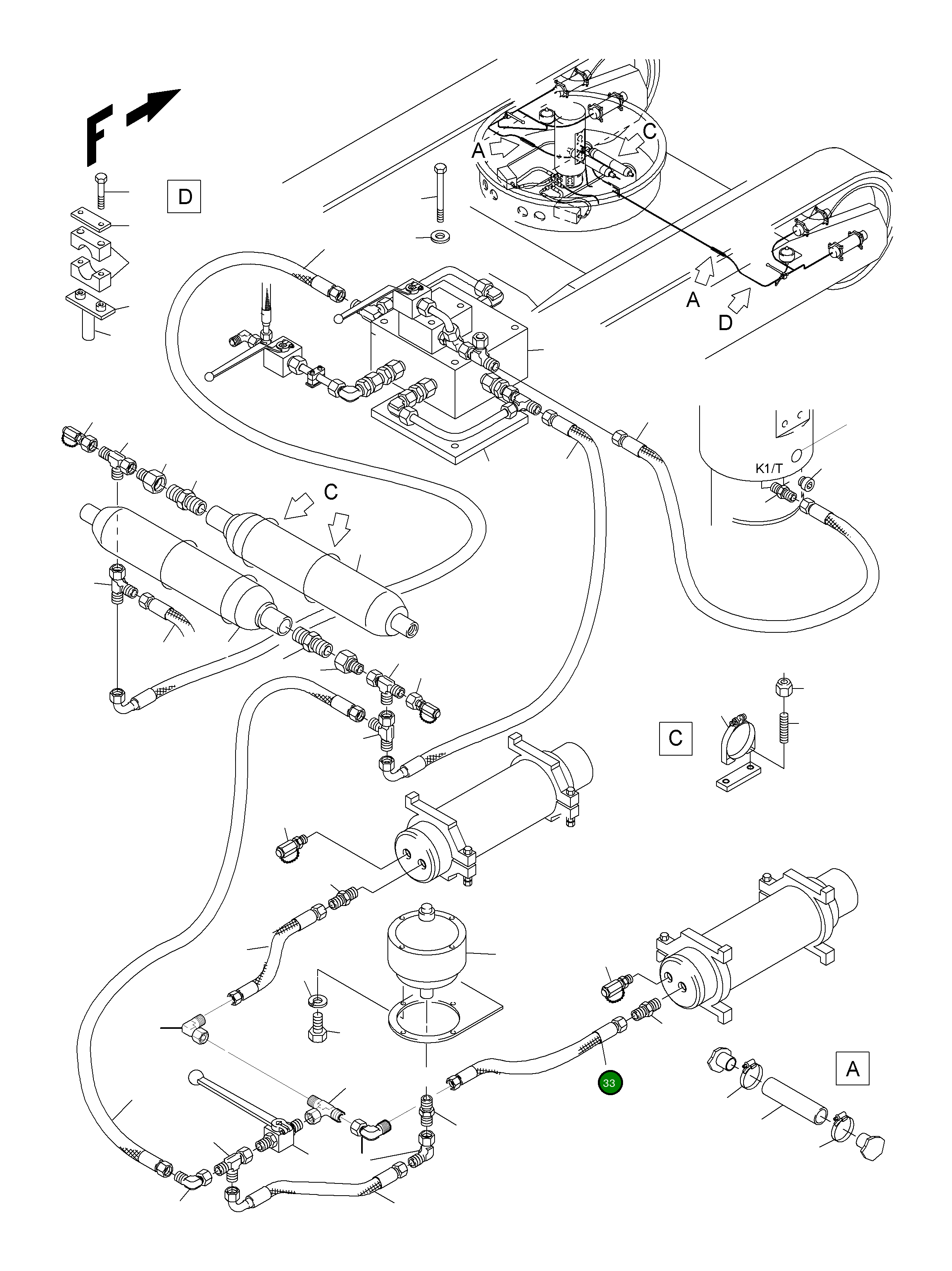 Шланг в сборе DN 16x1370 517 802 98 Komatsu