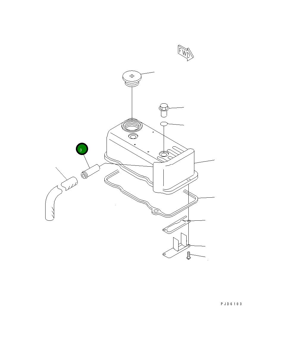 Шарнир YM119266-11390 Komatsu