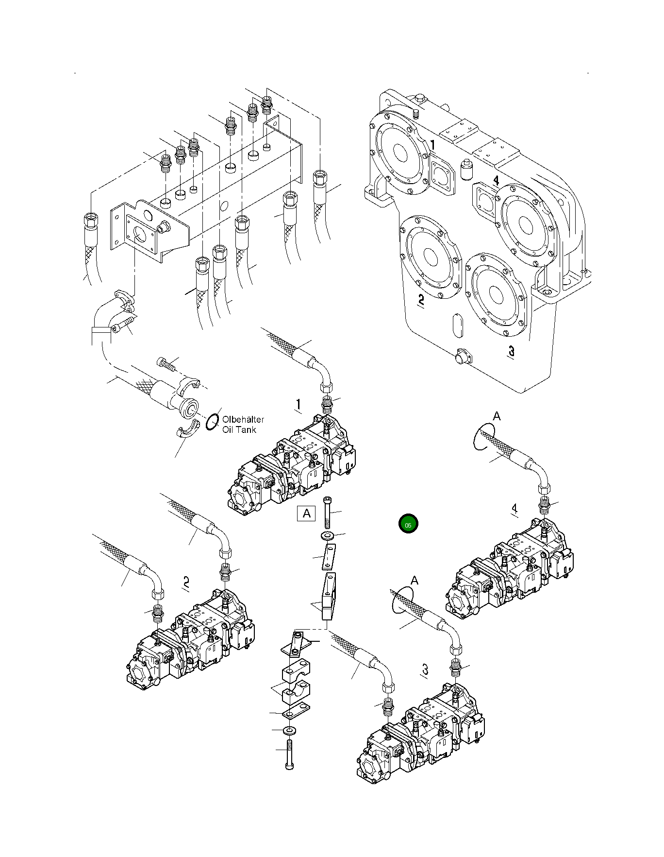 Шланг в сборе DN25x1920 518 748 98 Komatsu