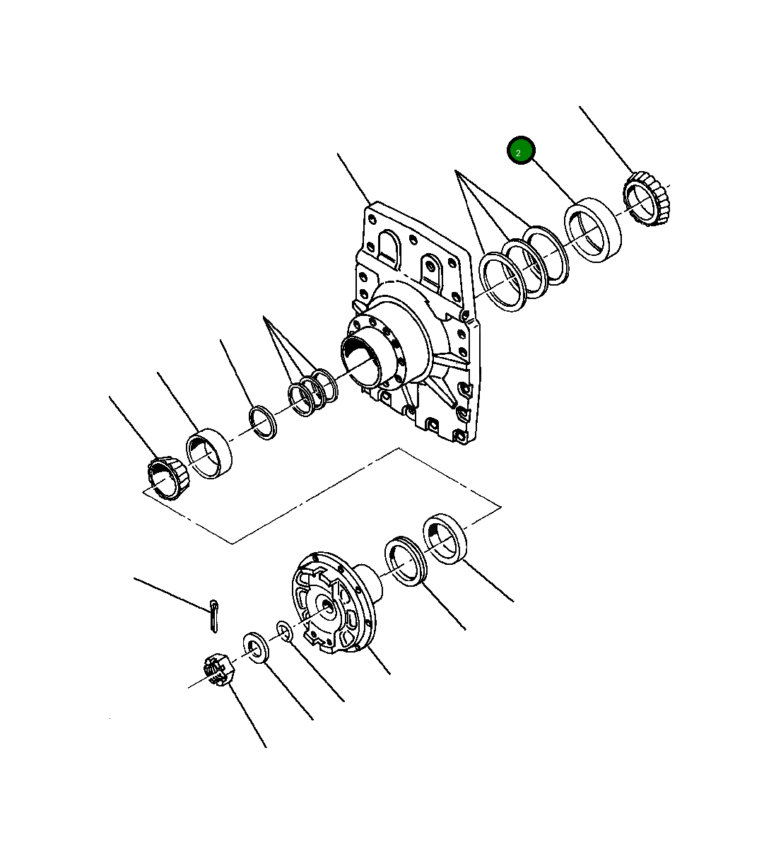 Чашка подшипника 107 580 R1 Komatsu