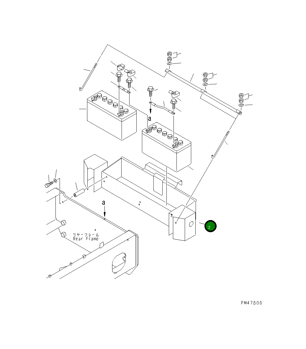 Ящик аккумулятора в сборе 417-06-24110 Komatsu