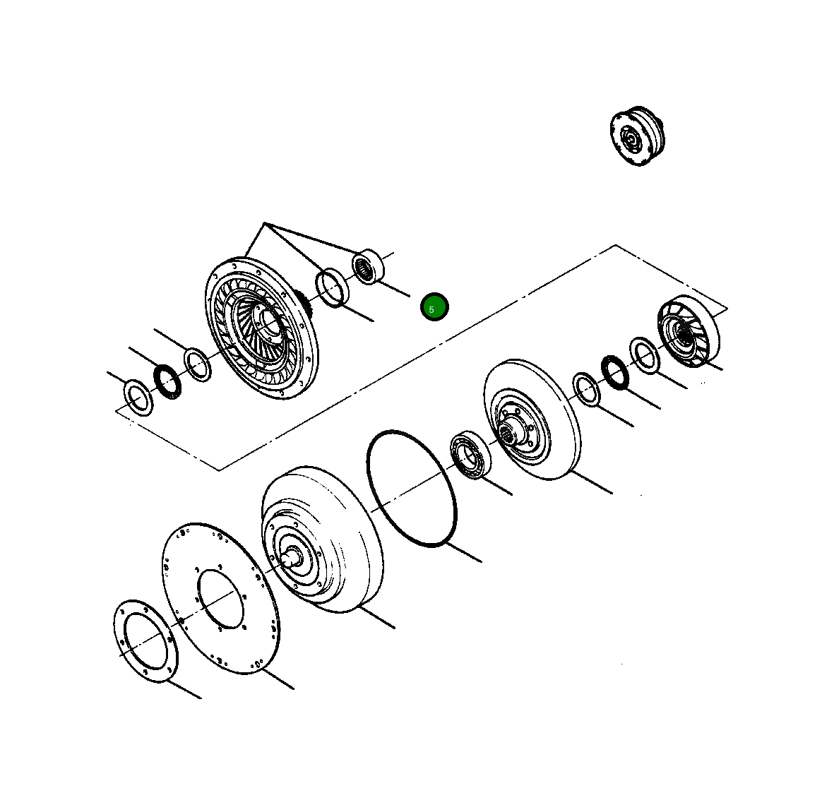 Игольчатый подшипник 625 885 C91 Komatsu