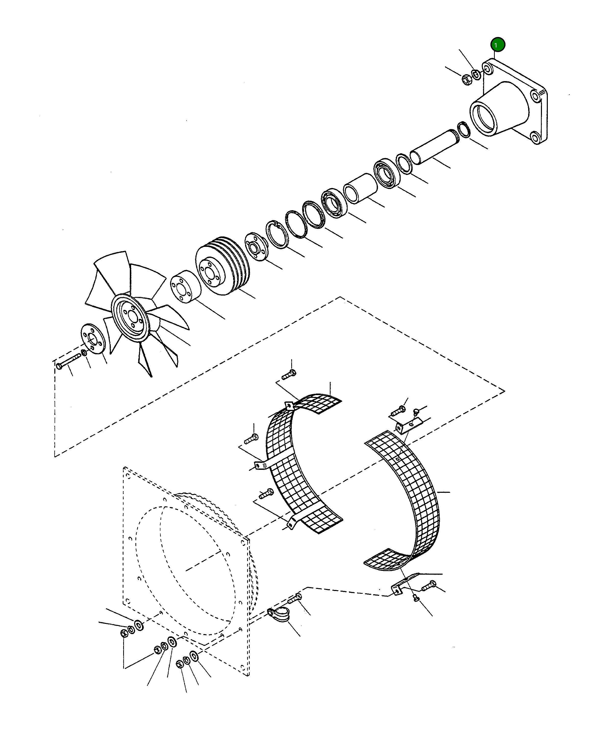 Корпус подшипника 2871324M1 Komatsu